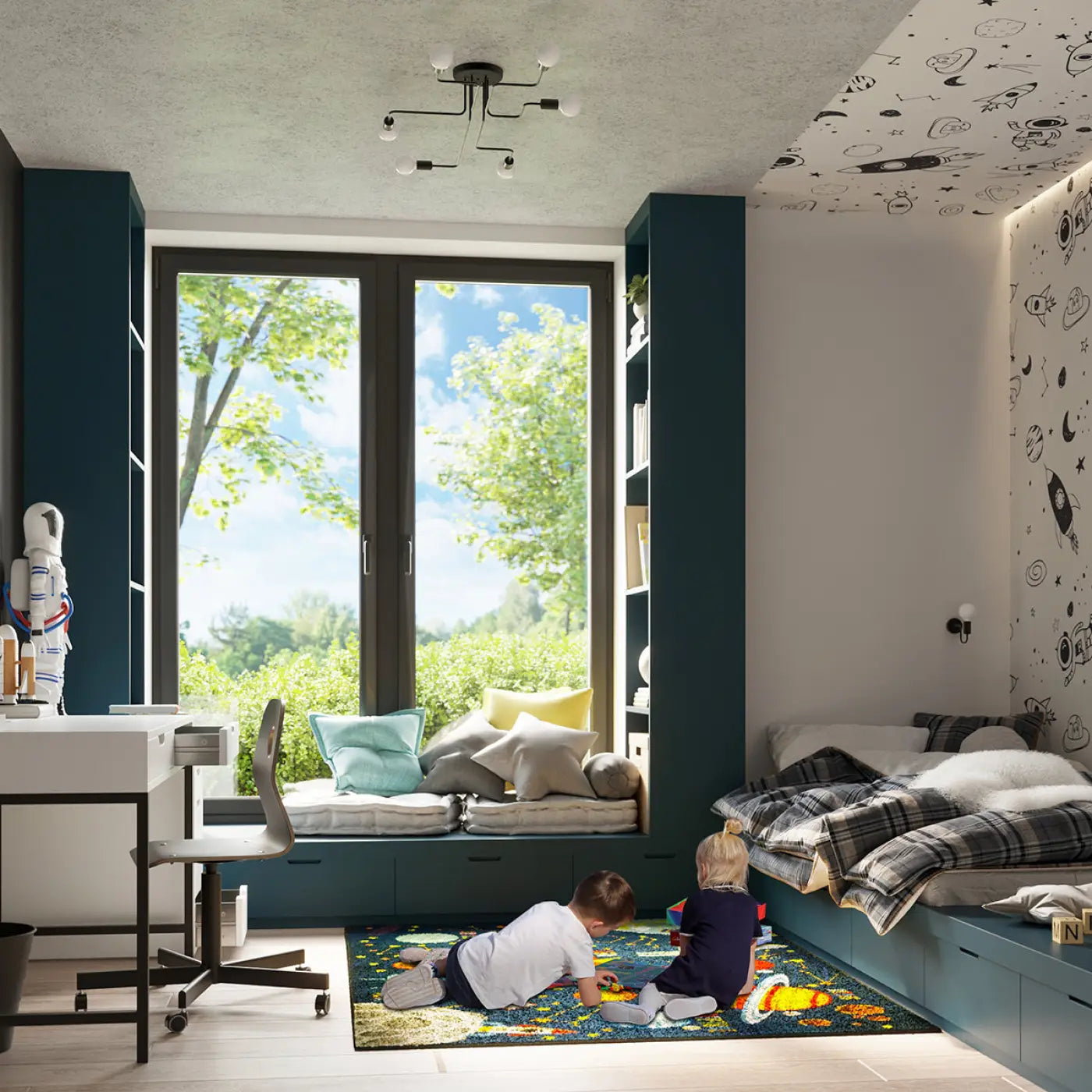 Applique Murale Design - Vector (Noir)