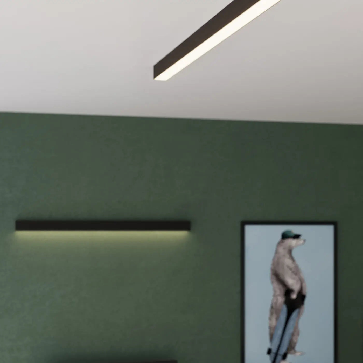 Applique Murale Moderne - Pinne 90 4000K (Noir)