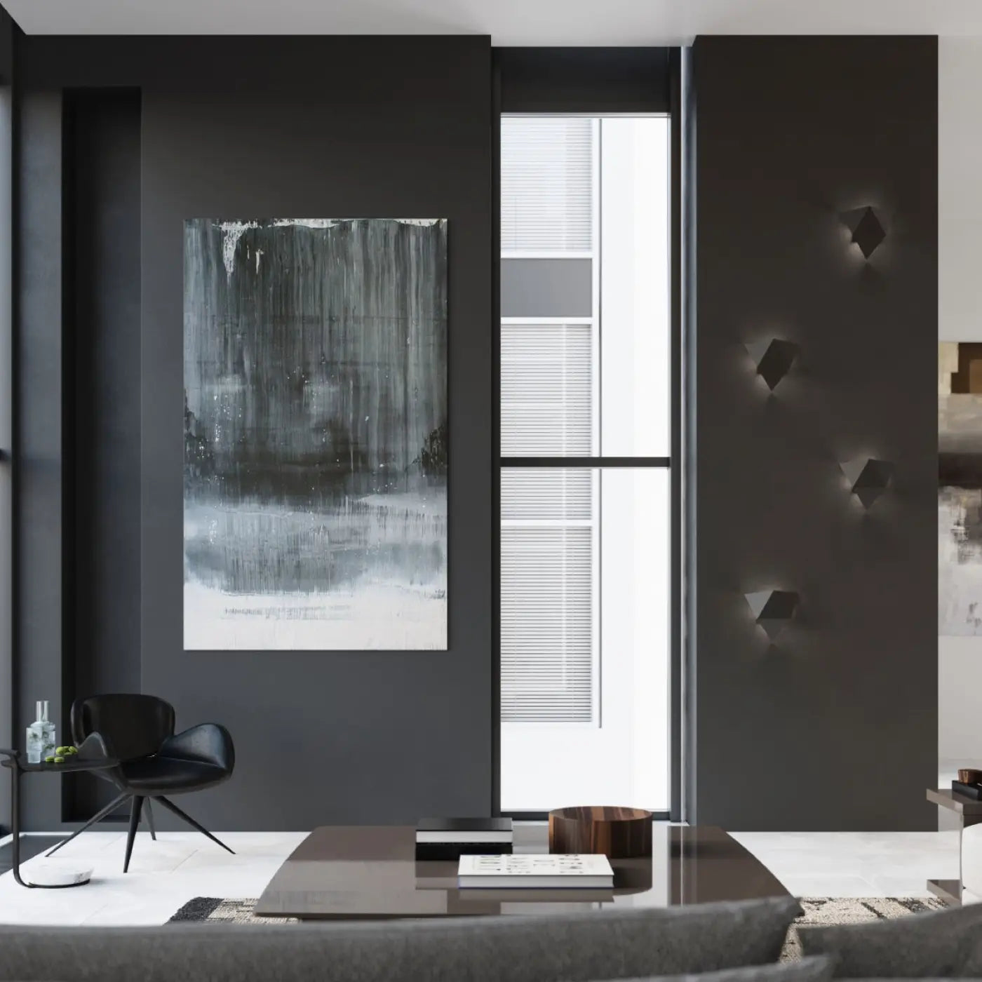 Applique Murale en Metal - Solido (Noir)