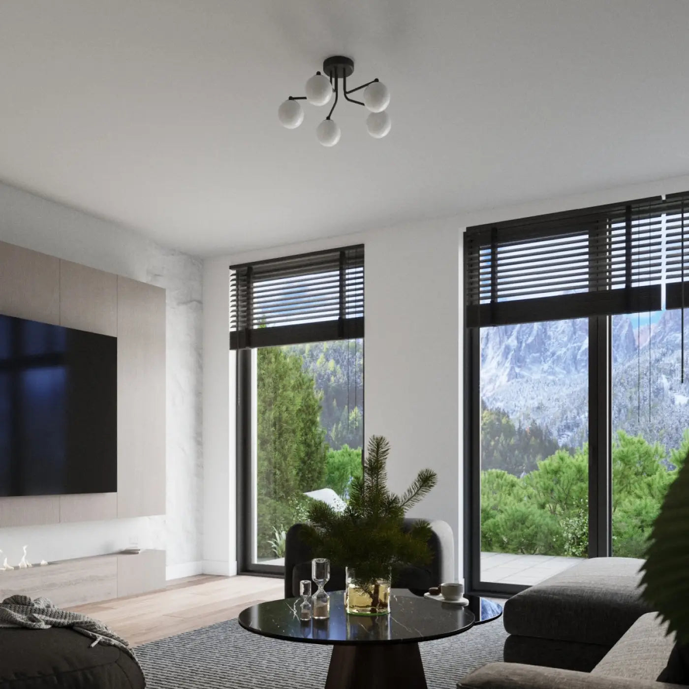 Applique Murale Moderne en Verre - Astral 1 (Noir)