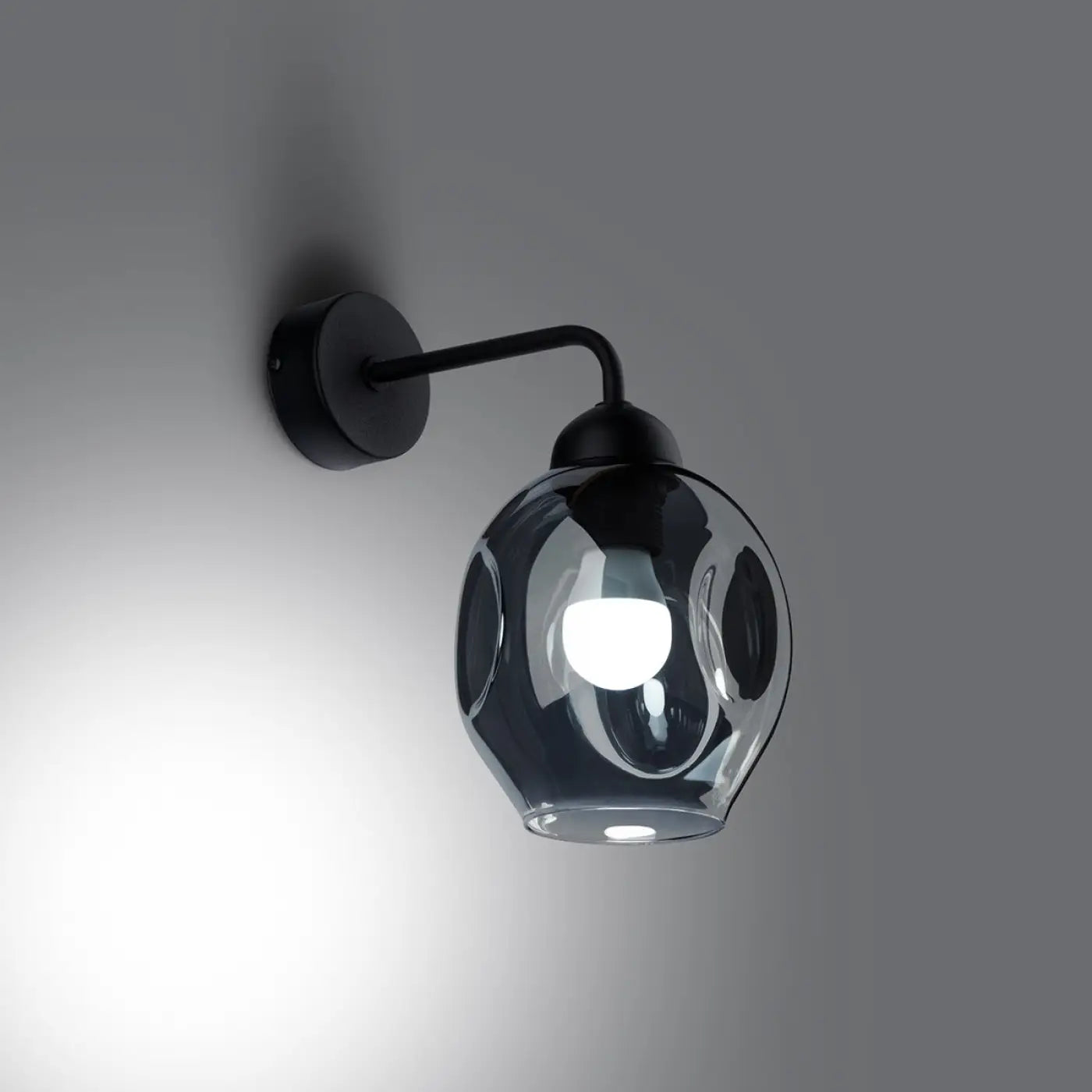 Applique Murale Design en Verre - Fillan 1 (Noir)