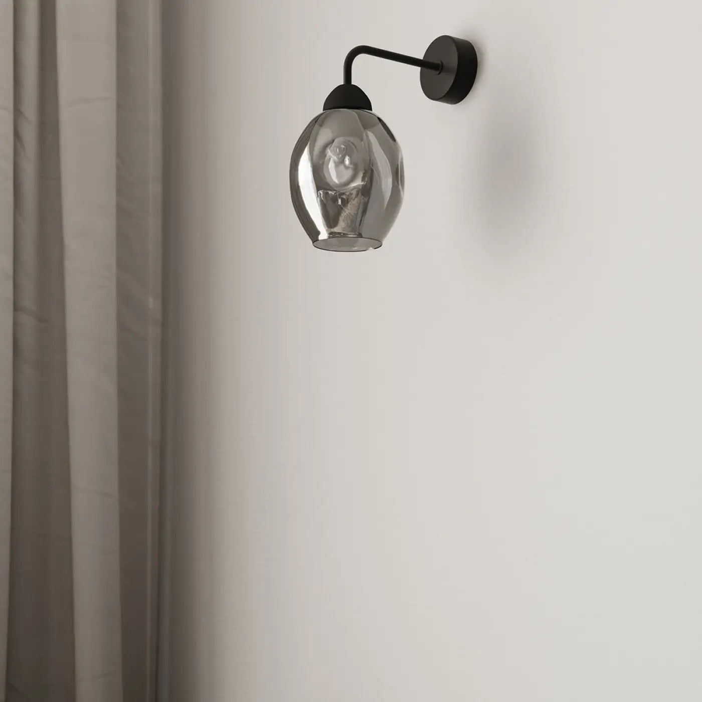 Applique Murale Design en Verre - Fillan 1 (Noir)