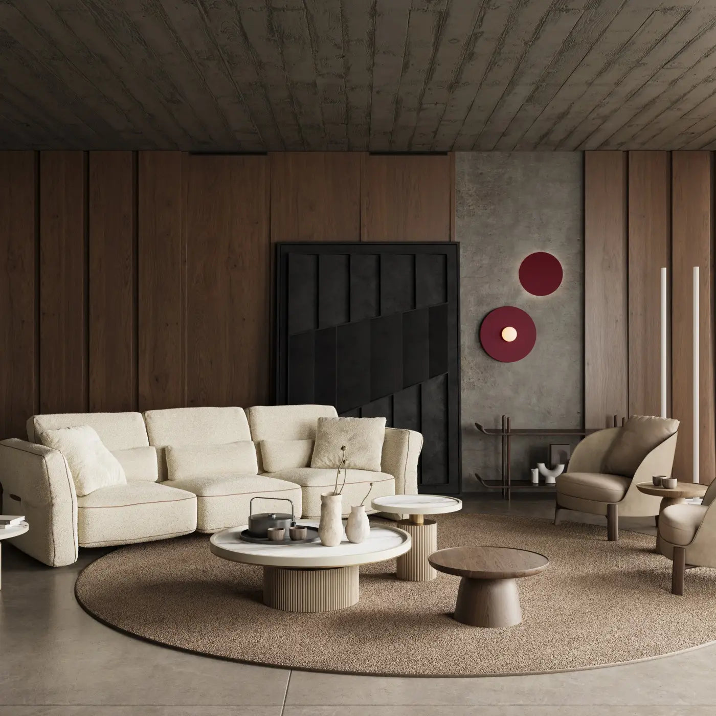 Applique Murale Design - Ake 50 (Beige)