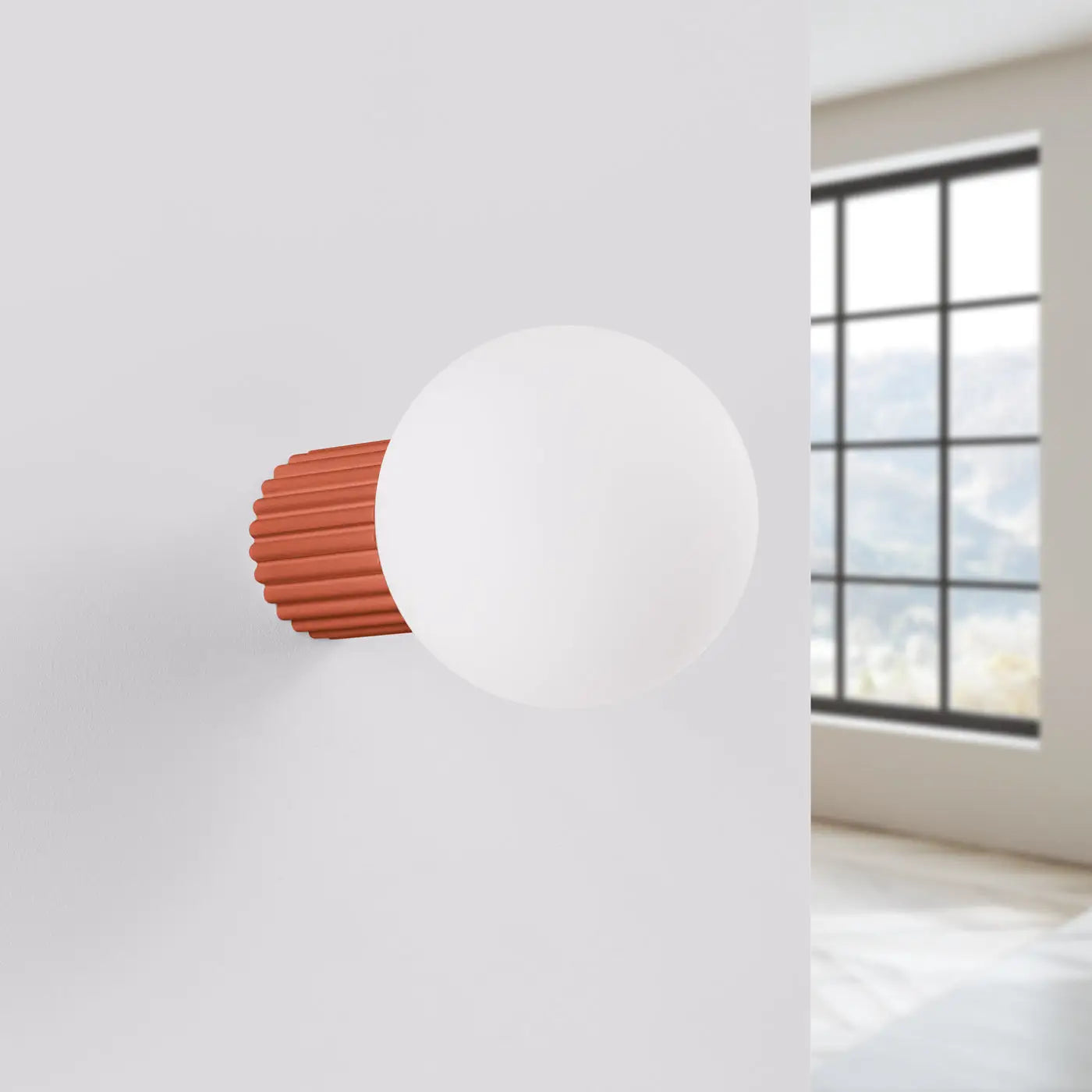 Applique Murale Moderne - Halo (Rouge Ochra)