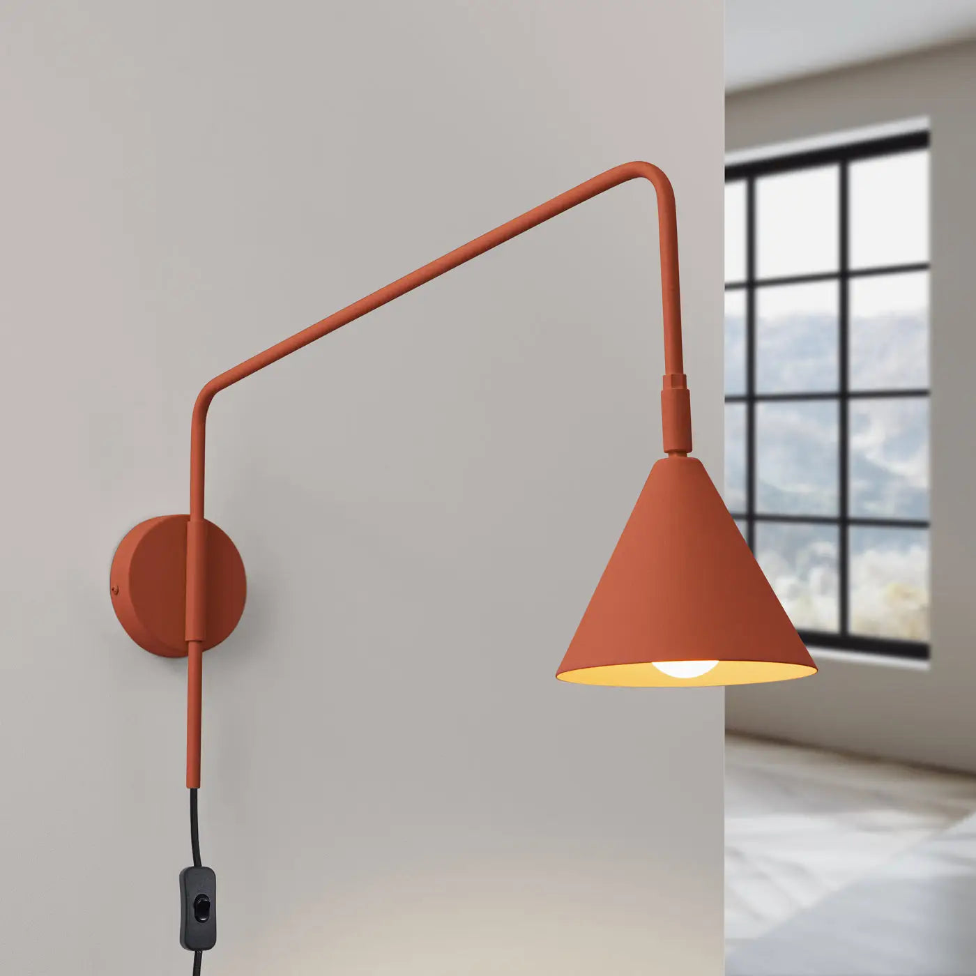 Applique Murale Design - Nox (Rouge Ocre)