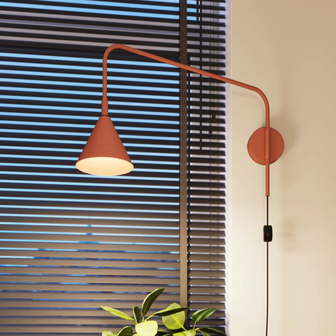 Applique Murale Design - Nox (Rouge Ocre)