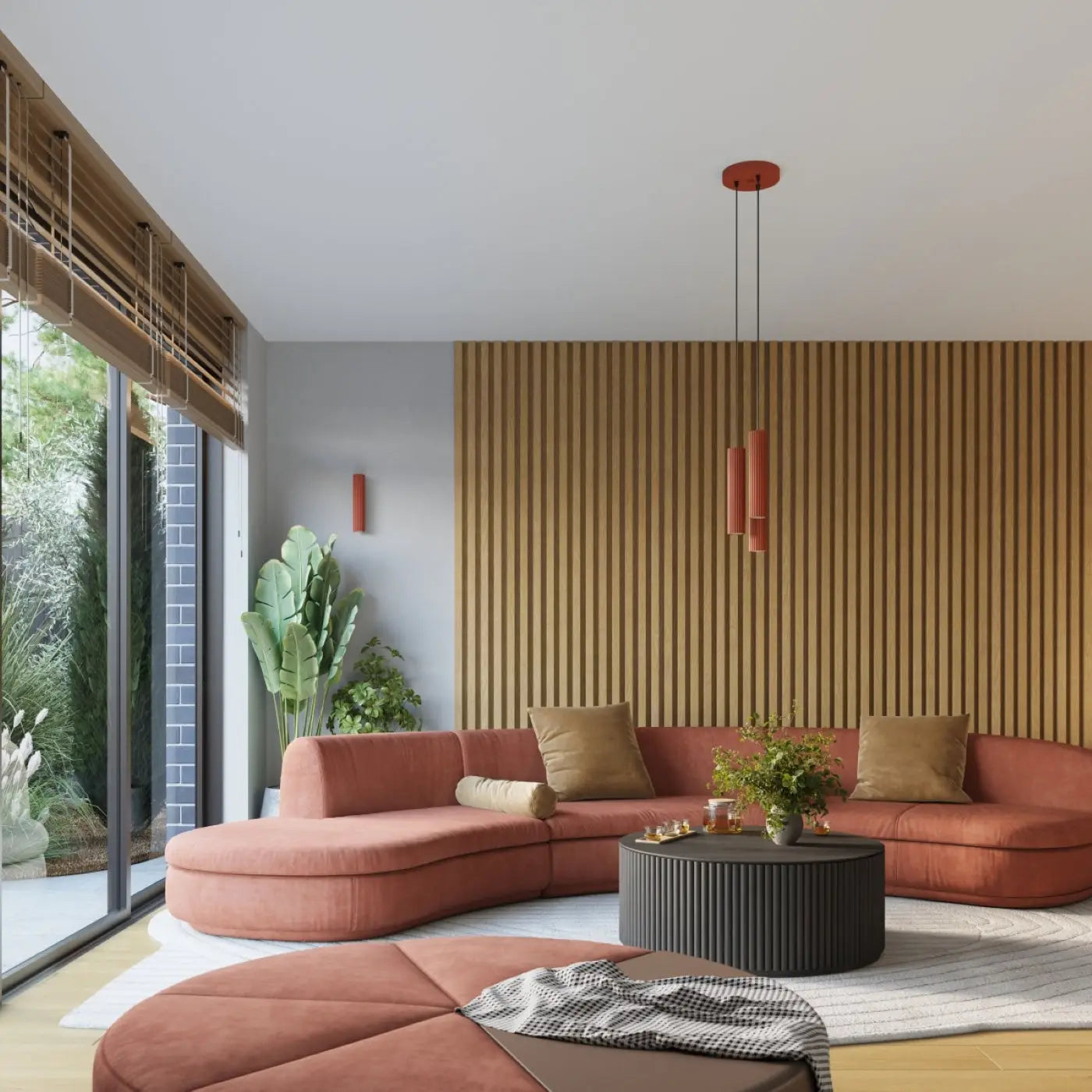 Applique murale - Karbon 30 (Rouge Ocre)