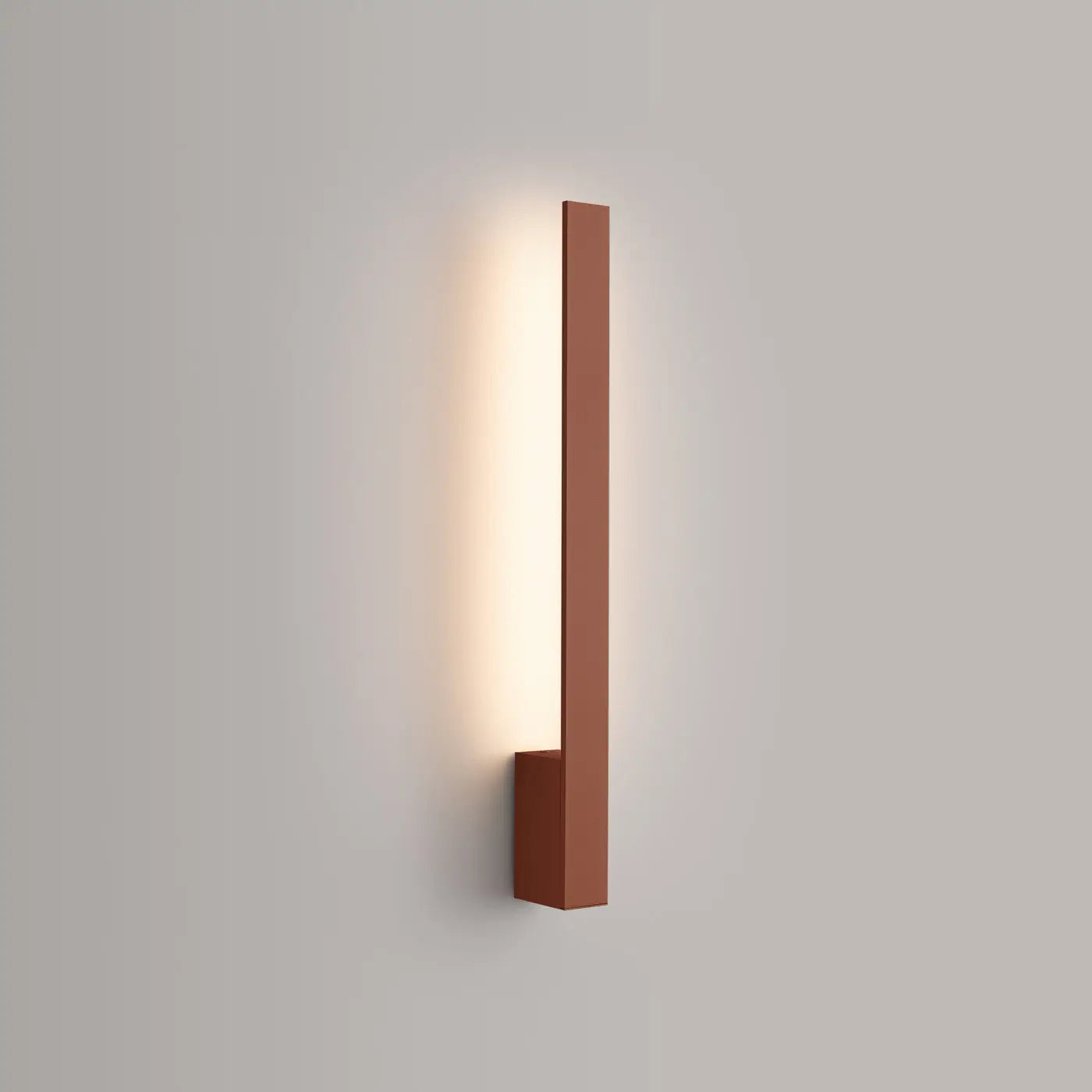 Applique Murale Minimaliste - Lahti 50 Led 3000K (Rouge Ocre)