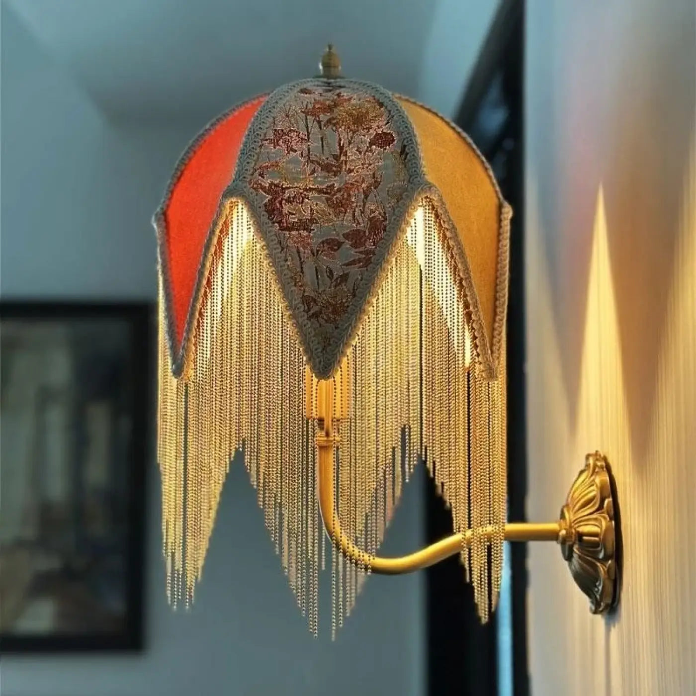 Applique Murale Vintage en Tissu - Indine
