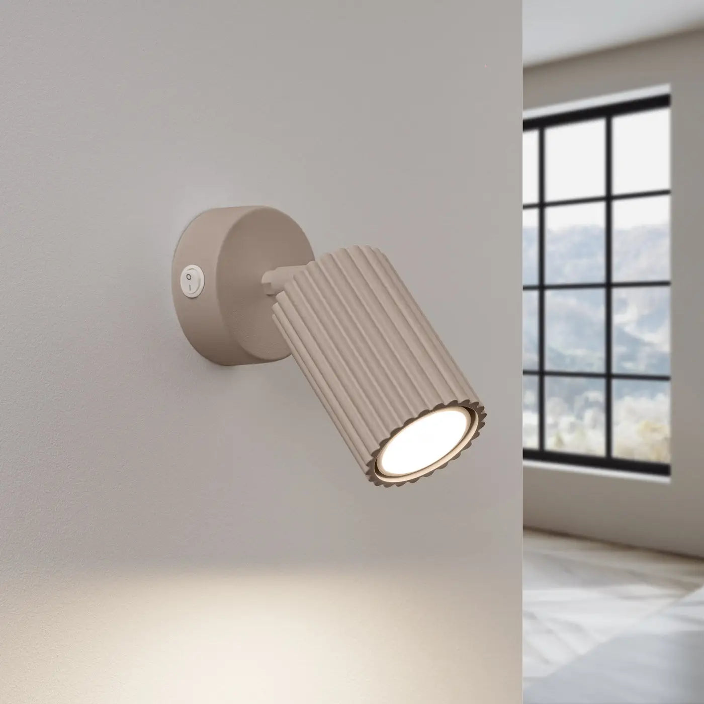 Applique Murale Design - Karbon (Taupe Avec Interrupteur)