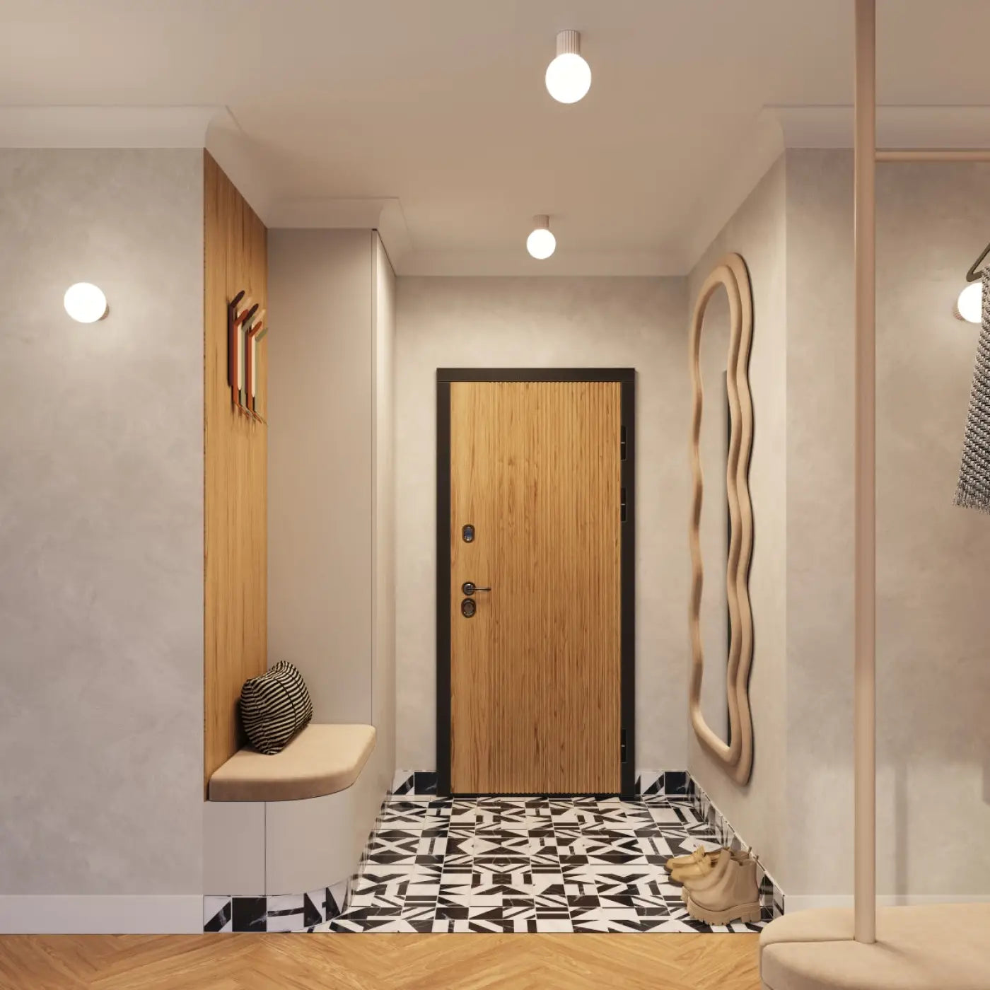 Applique Murale Moderne - Halo (Taupe)