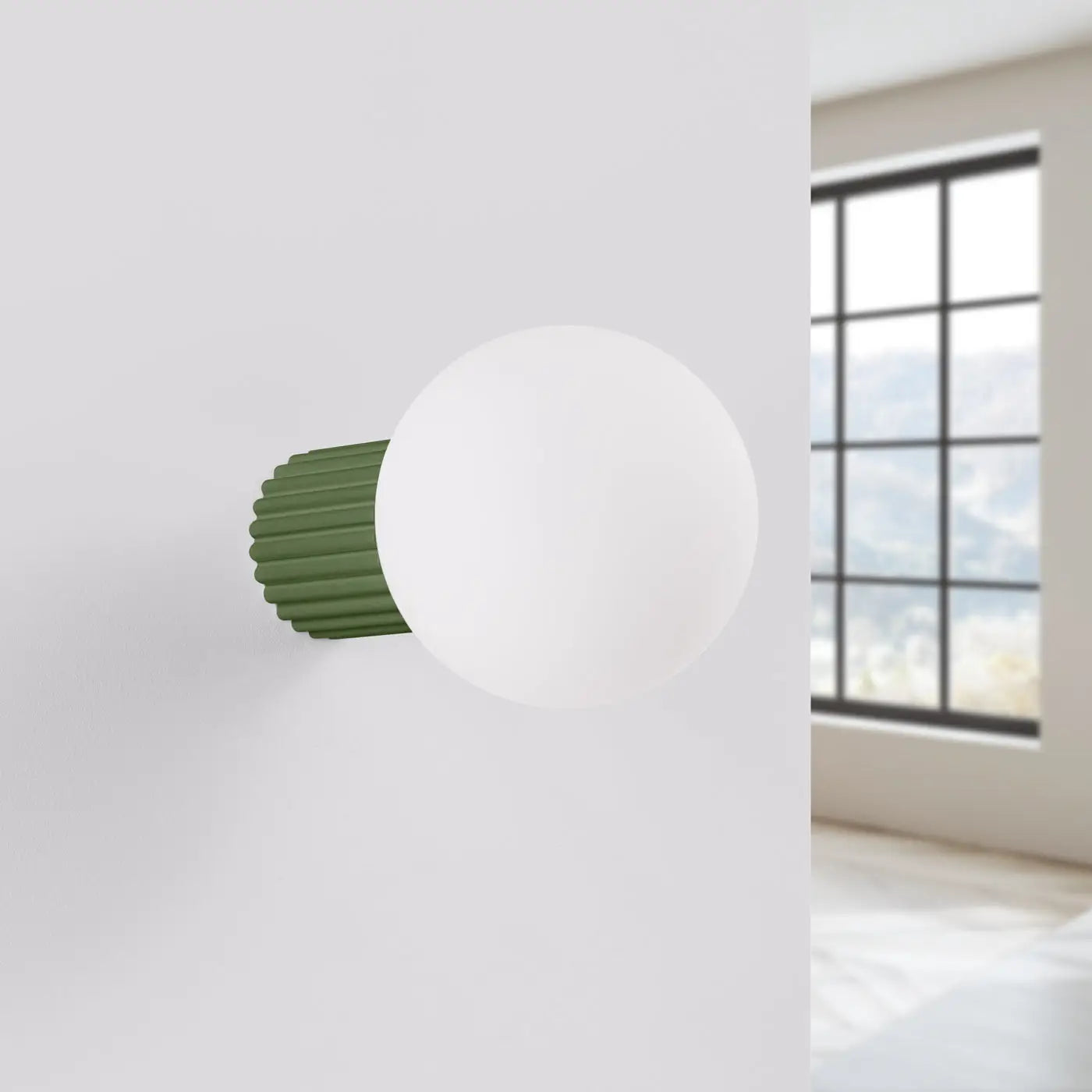 Applique Murale Moderne - Halo (Vert Olive)