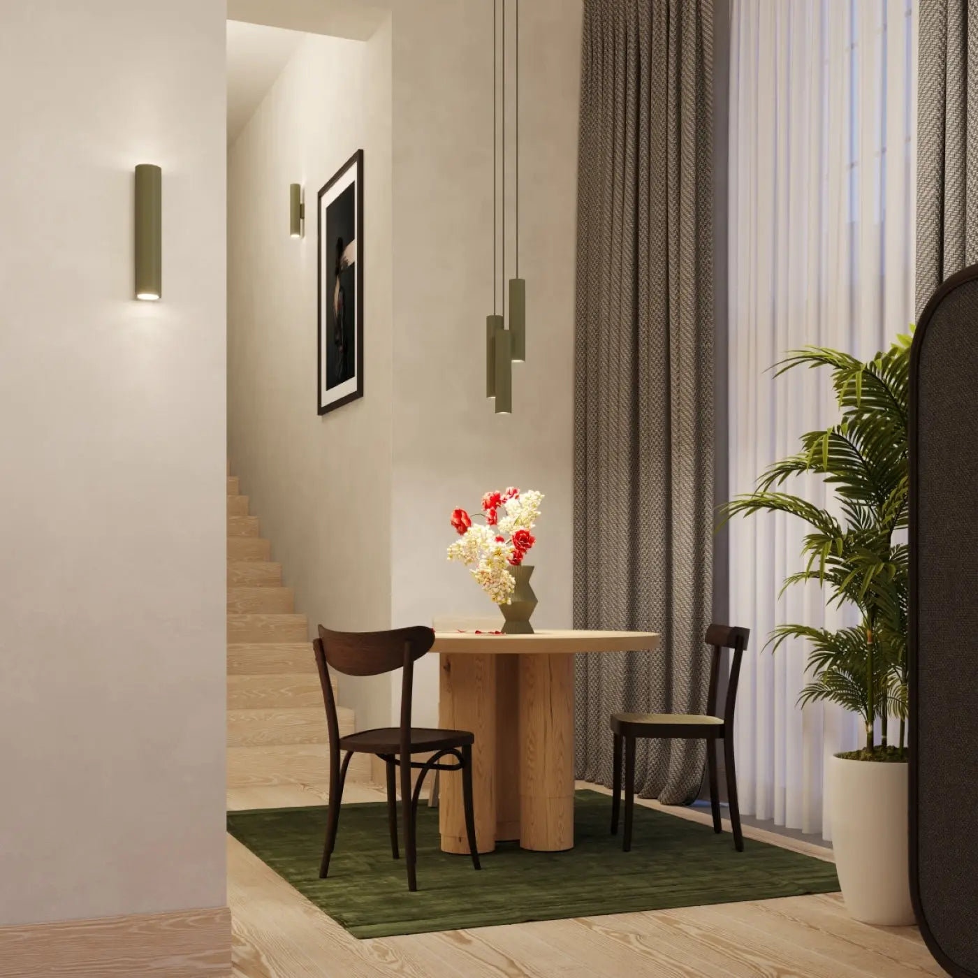 Applique Murale Moderne - Lagos 2 (Vert Olive)