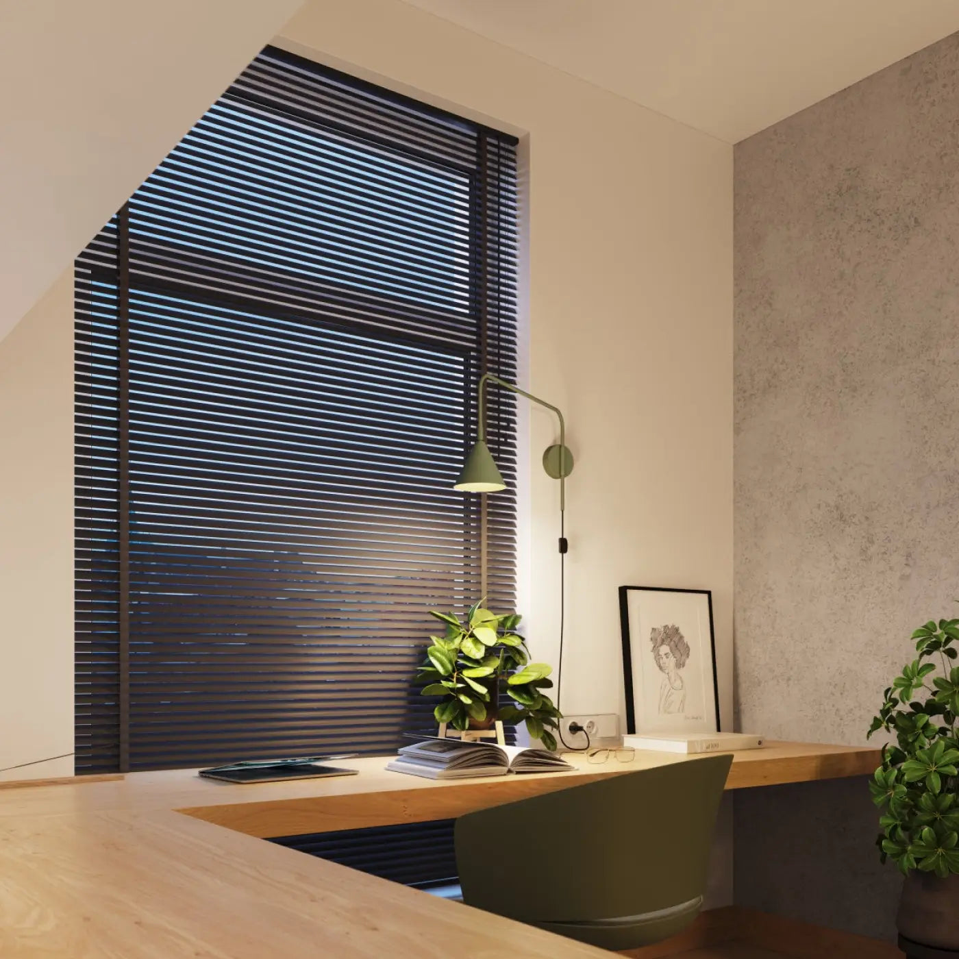 Applique Murale Design - Nox (Vert Olive)