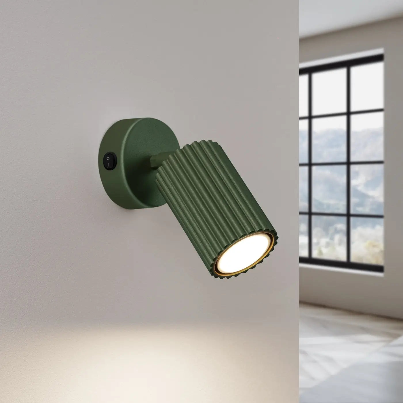 Applique Murale Avec Interrupteur Design - Karbon (Vert Olive )