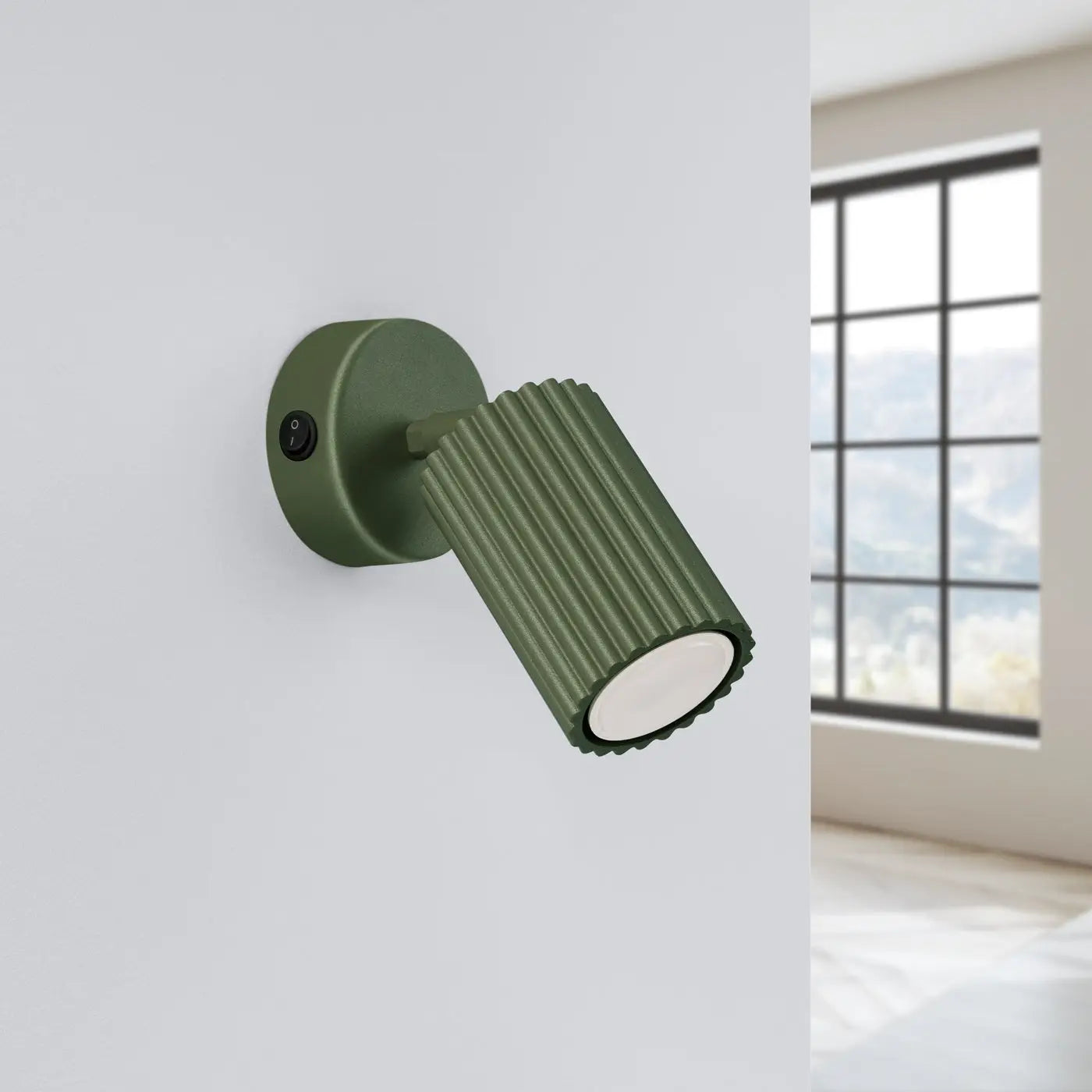 Applique Murale Avec Interrupteur Design - Karbon (Vert Olive )