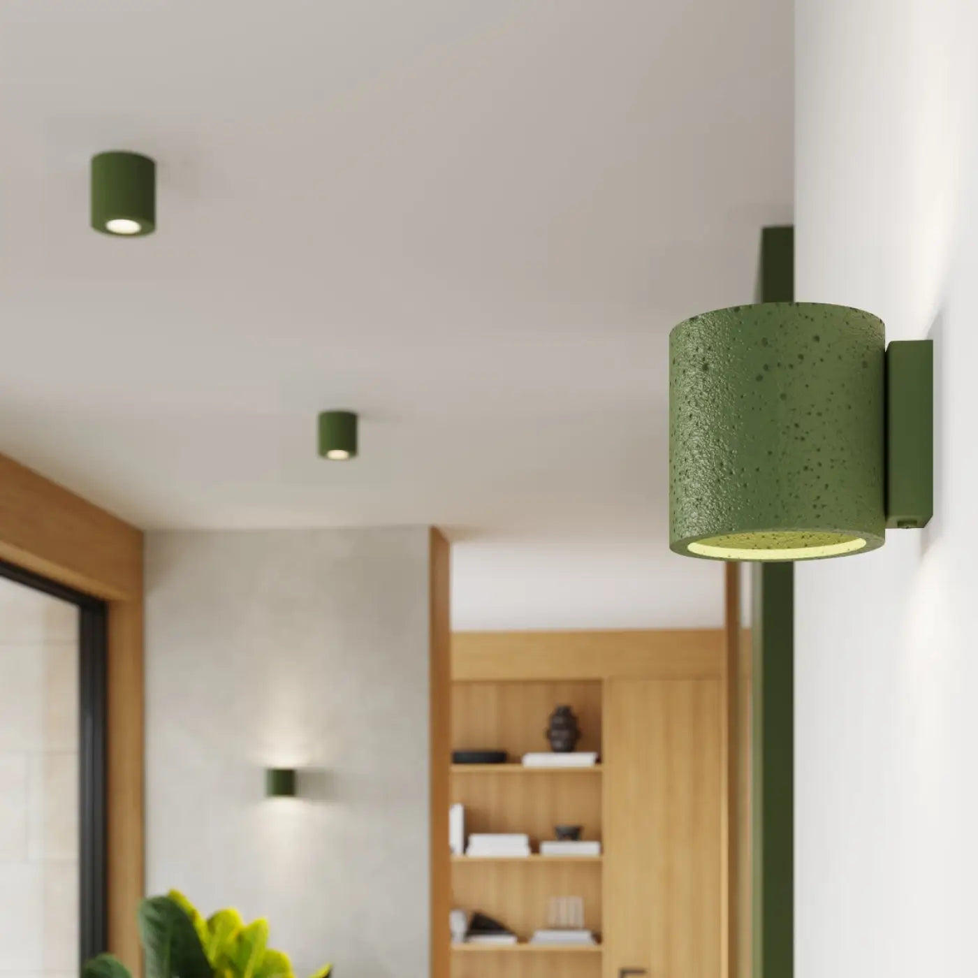 Applique Murale Chic - Orbis Béton (Vert Olive)