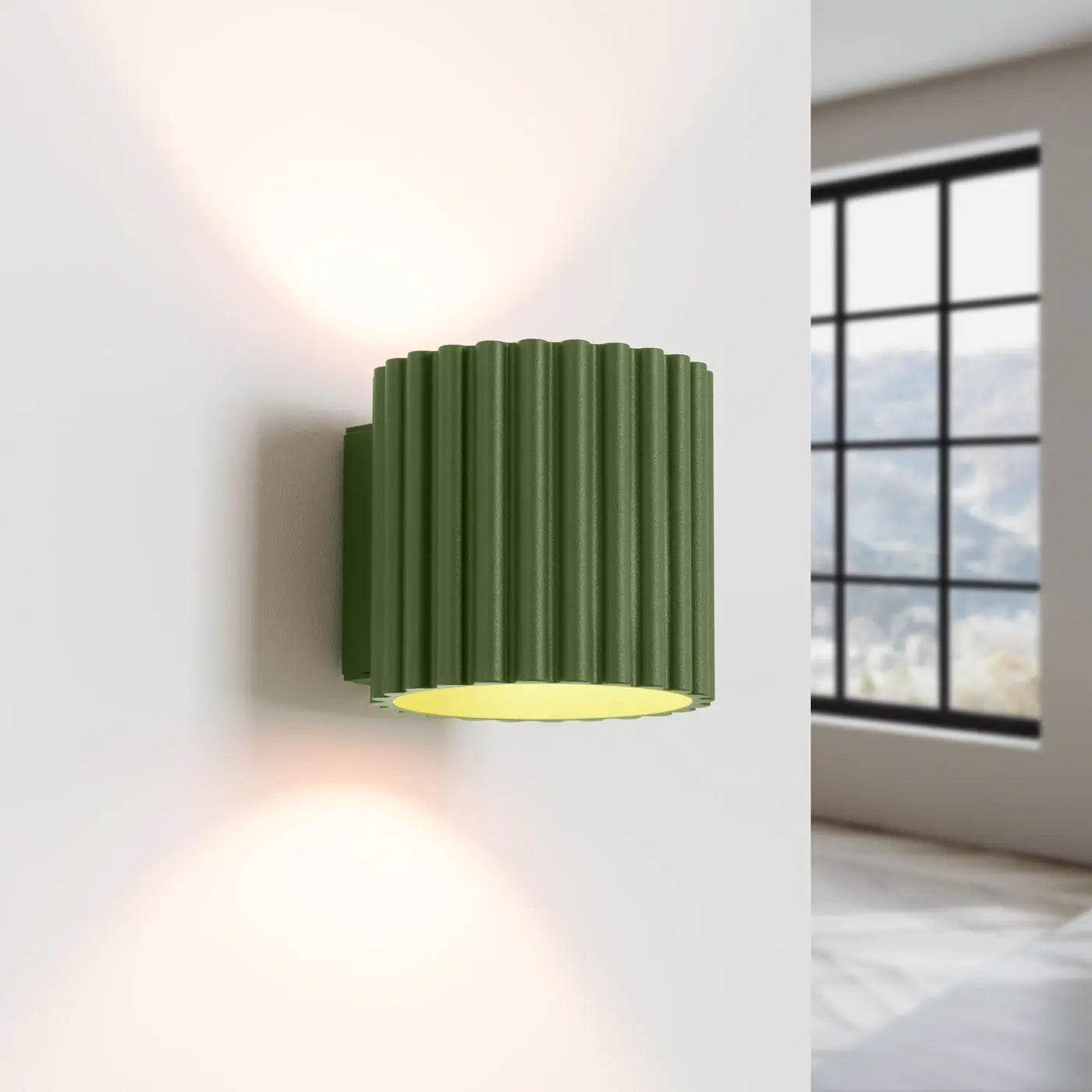 Applique Murale Design - Aura (Vert Olive)