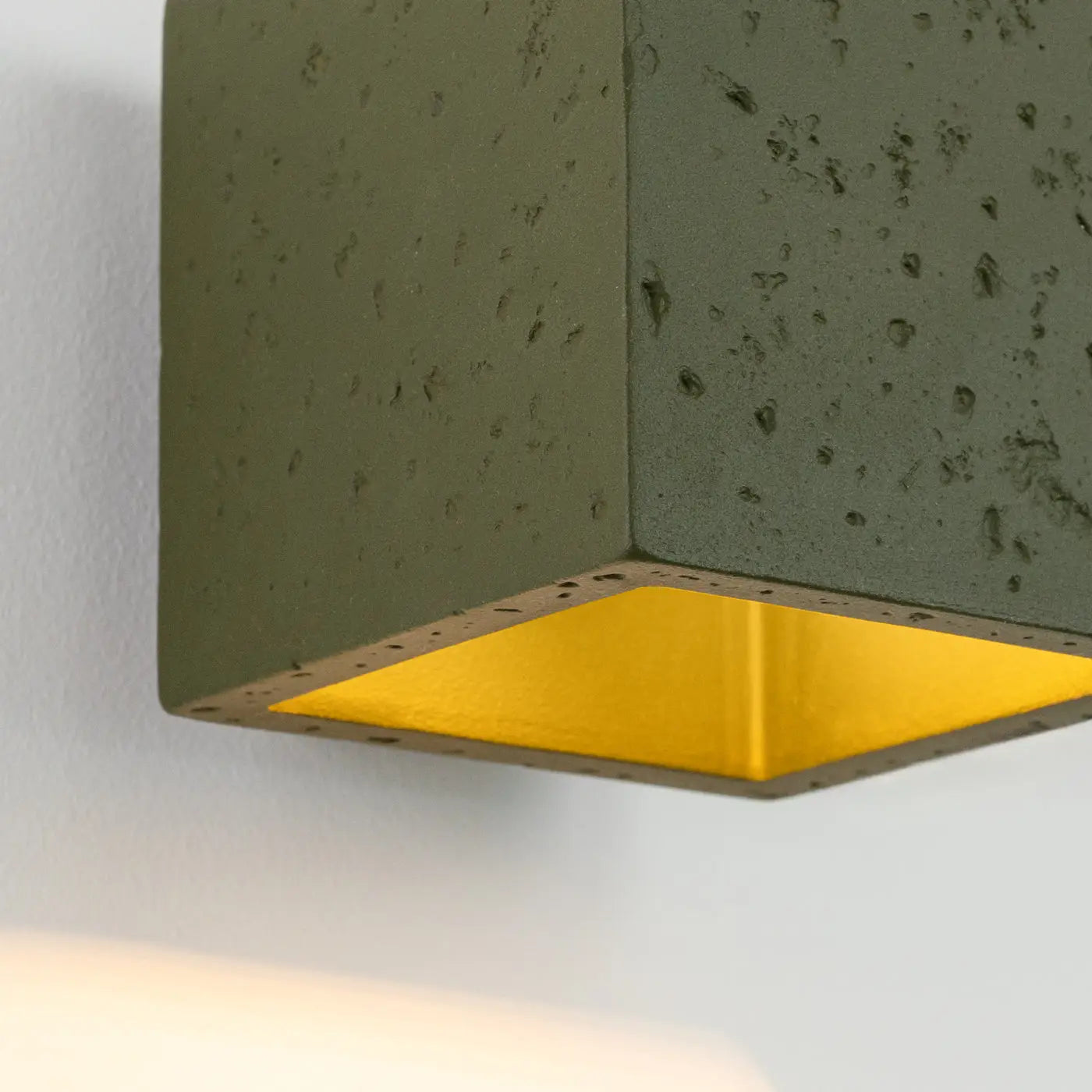 Applique Murale Design - Quad Béton (Vert Olive)