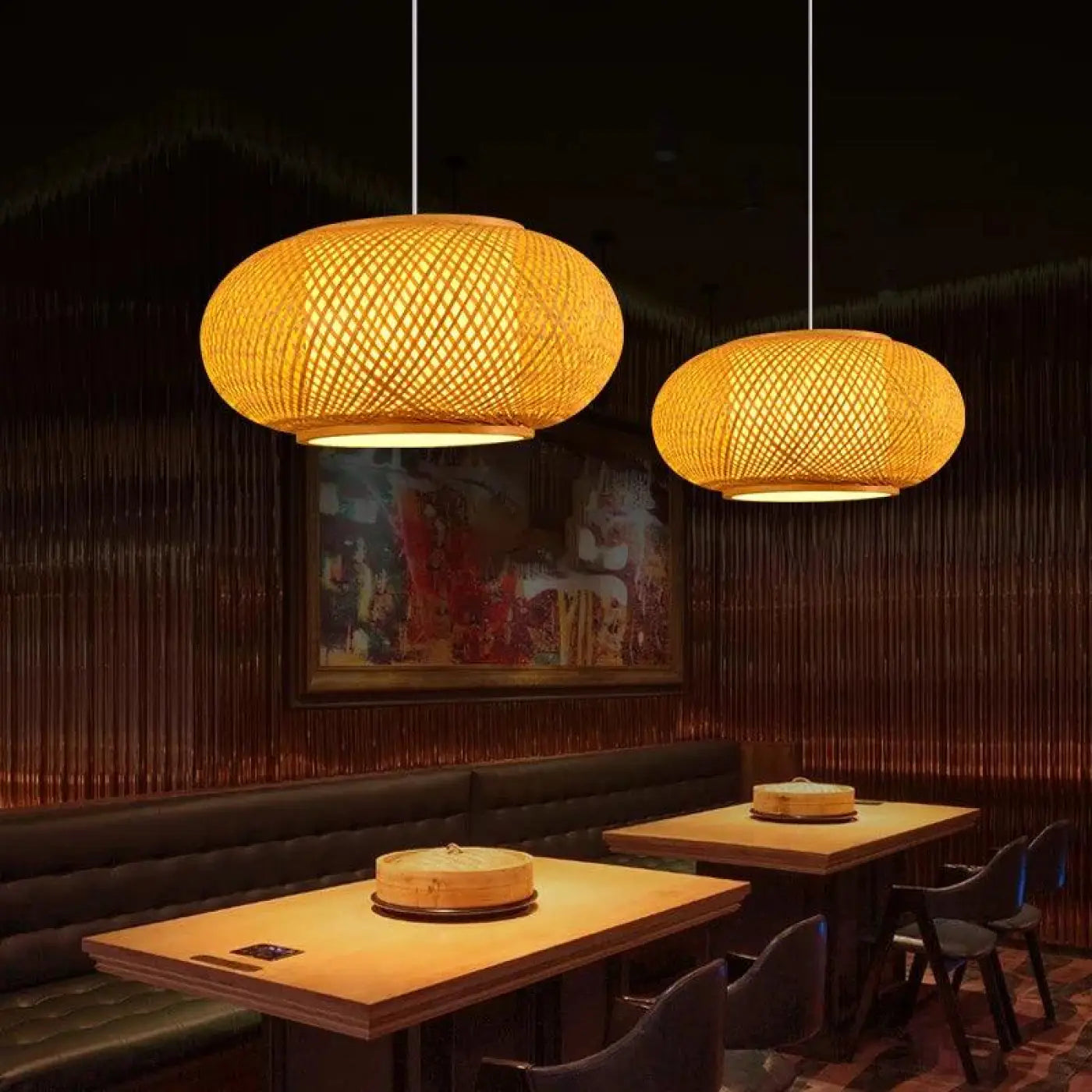Suspension Luminaire en Rotin - Bramo