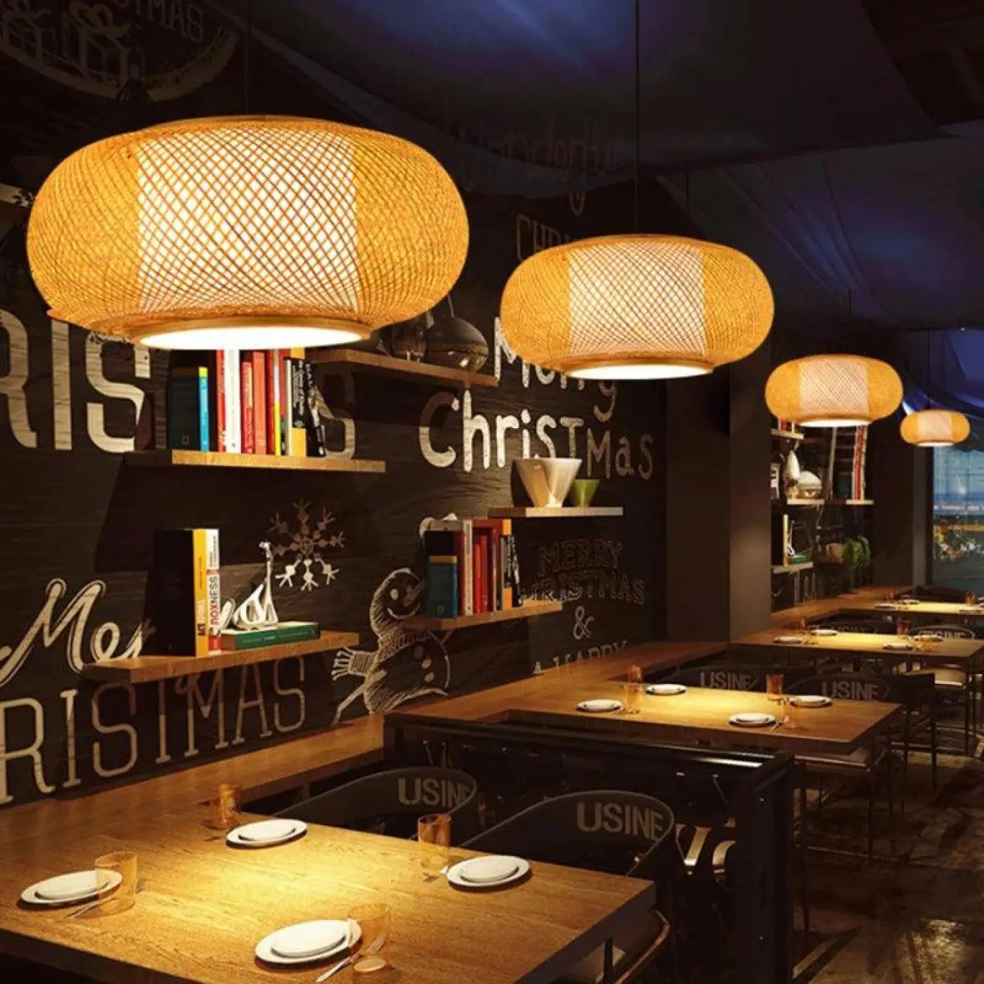 Suspension Luminaire en Rotin - Bramo