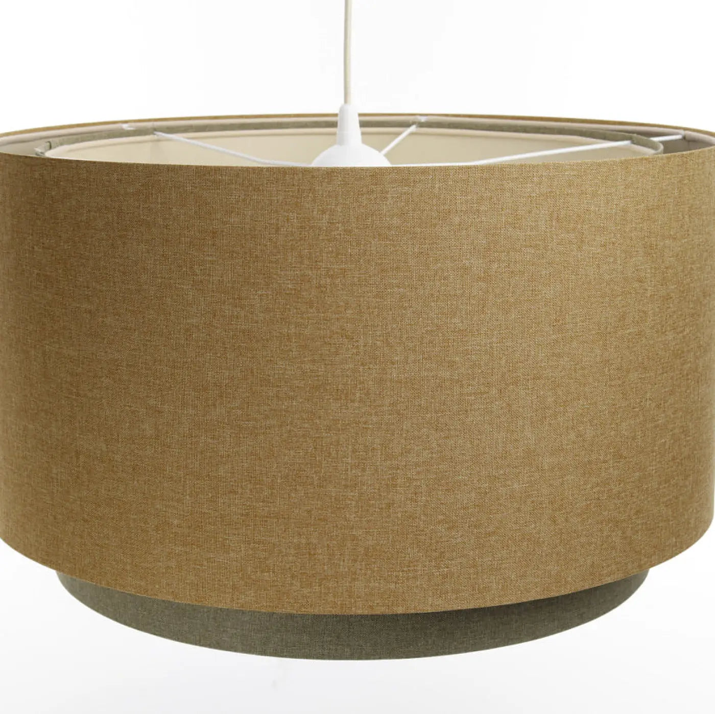 Suspension Luminaire Elegant - Duo Boho Elegant (Jaune Moutarde/Olive/Ecru)