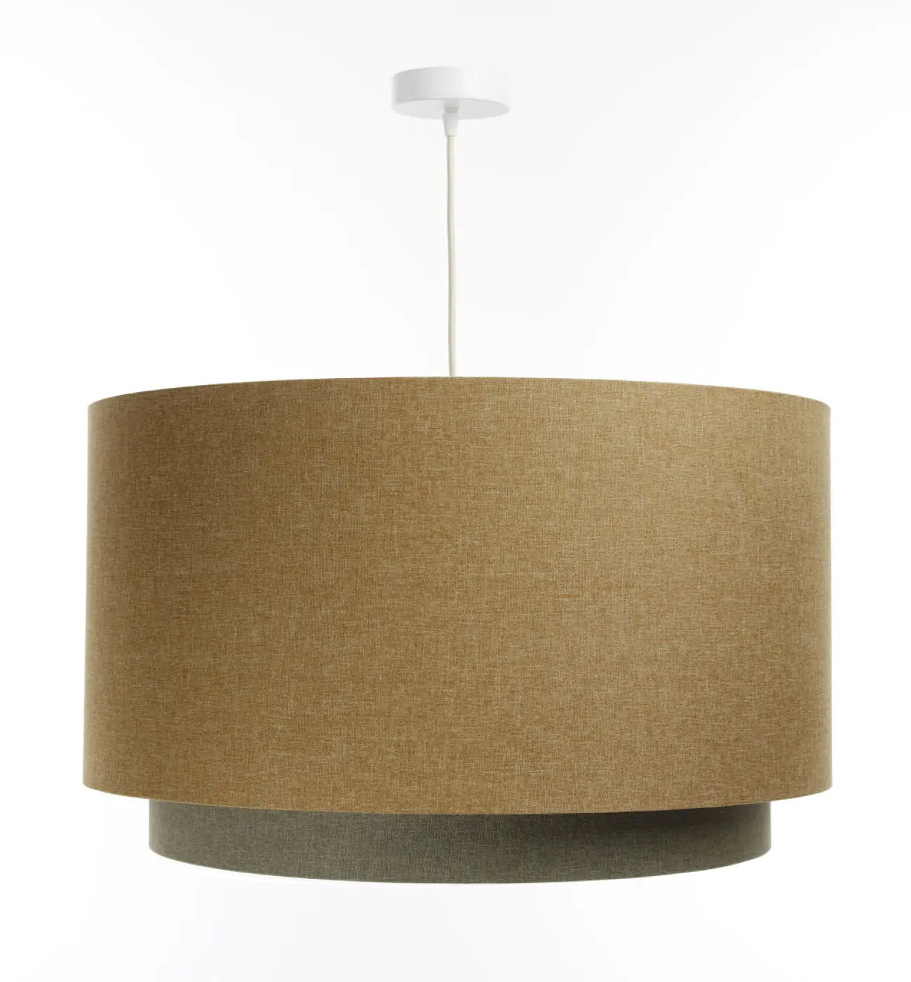 Suspension Luminaire Elegant - Duo Boho Elegant (Jaune Moutarde/Olive/Ecru)