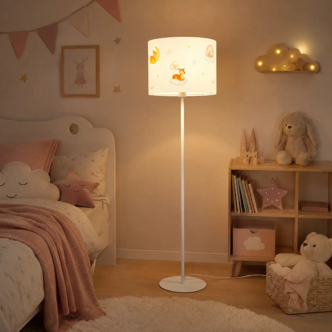 Lampadaire - Sweet Dreams (Blanc/Bleu Pastel/Jaune/Marron Clair)
