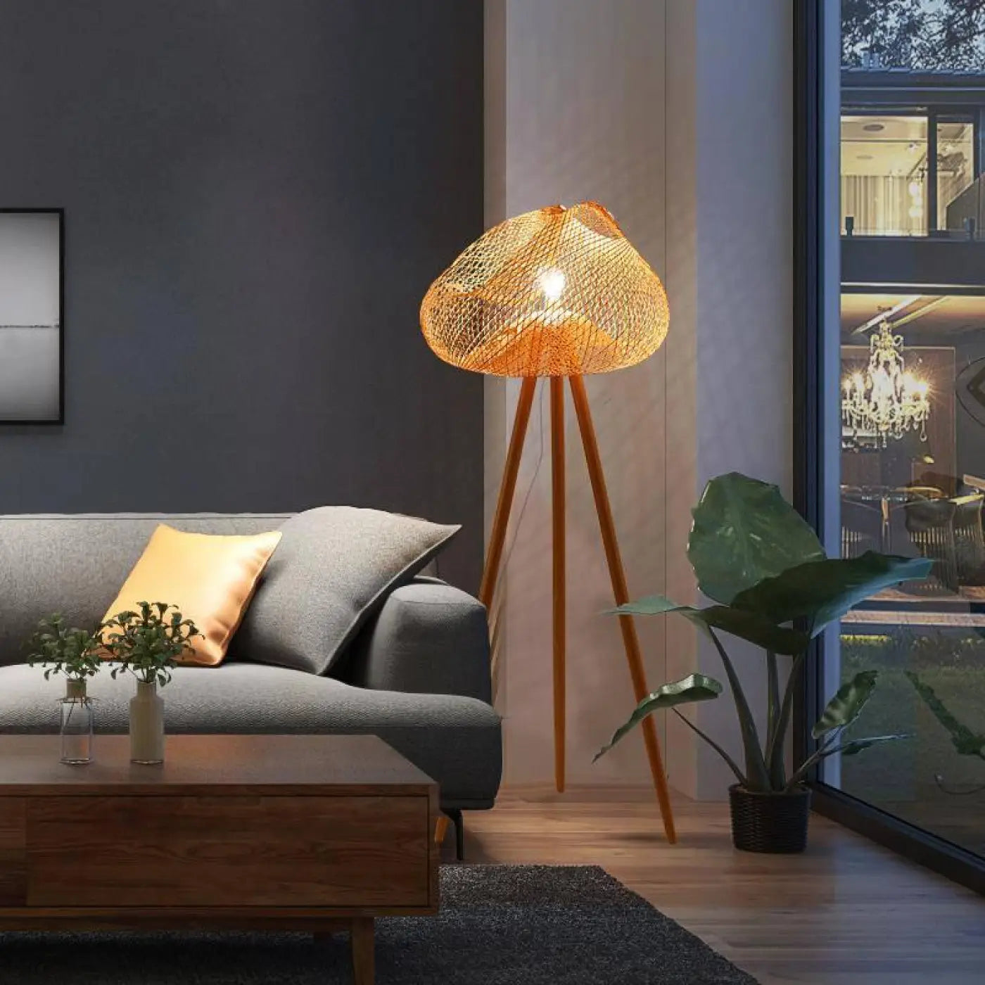 Lampadaire en Rotin - Rotina