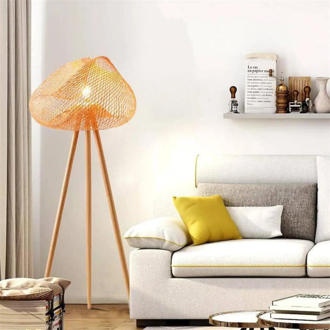 Lampadaire en Rotin - Rotina