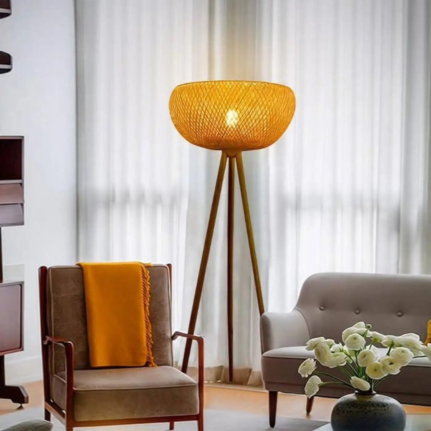 Lampadaire en Rotin - Rotinu