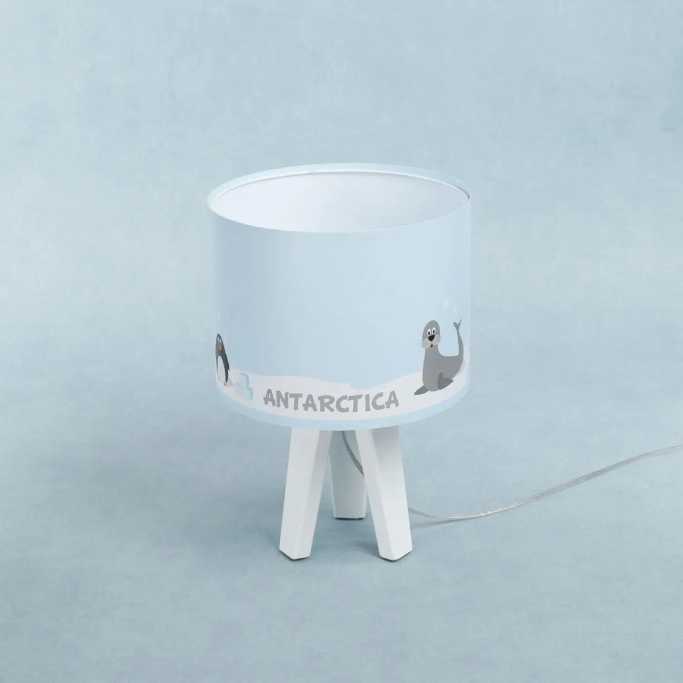 Lampe de table en Bois - Sweet Dreams ( Bleu Clair / Blanc / Noir)