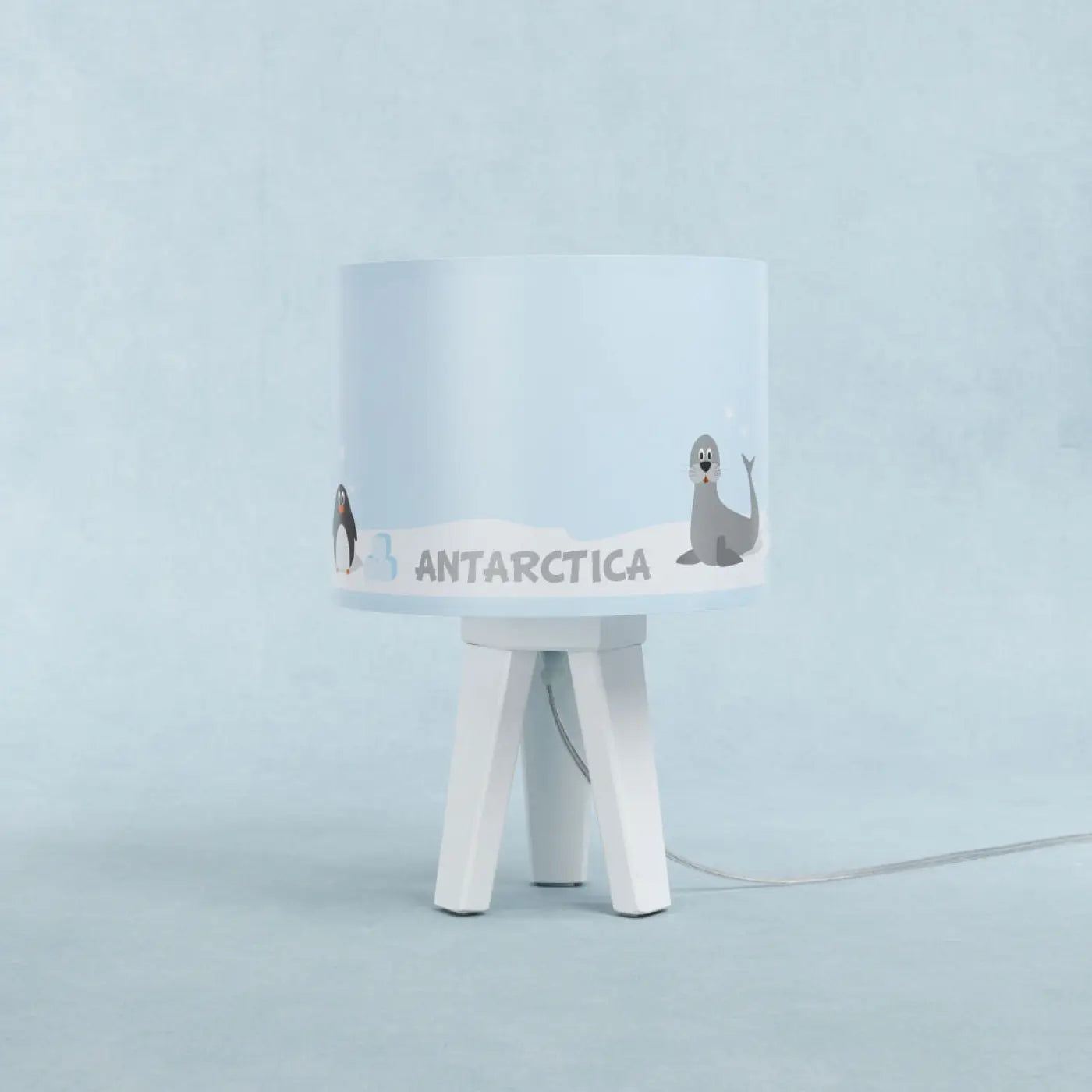 Lampe de table en Bois - Sweet Dreams ( Bleu Clair / Blanc / Noir)