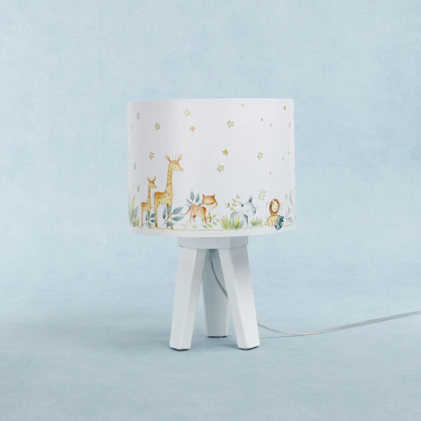 Lampe de table en Bois - Sweet Dreams (Blanc / Jaune Clair)