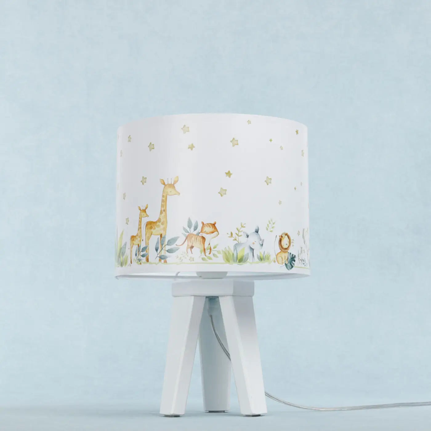 Lampe de table en Bois - Sweet Dreams (Blanc / Jaune Clair)