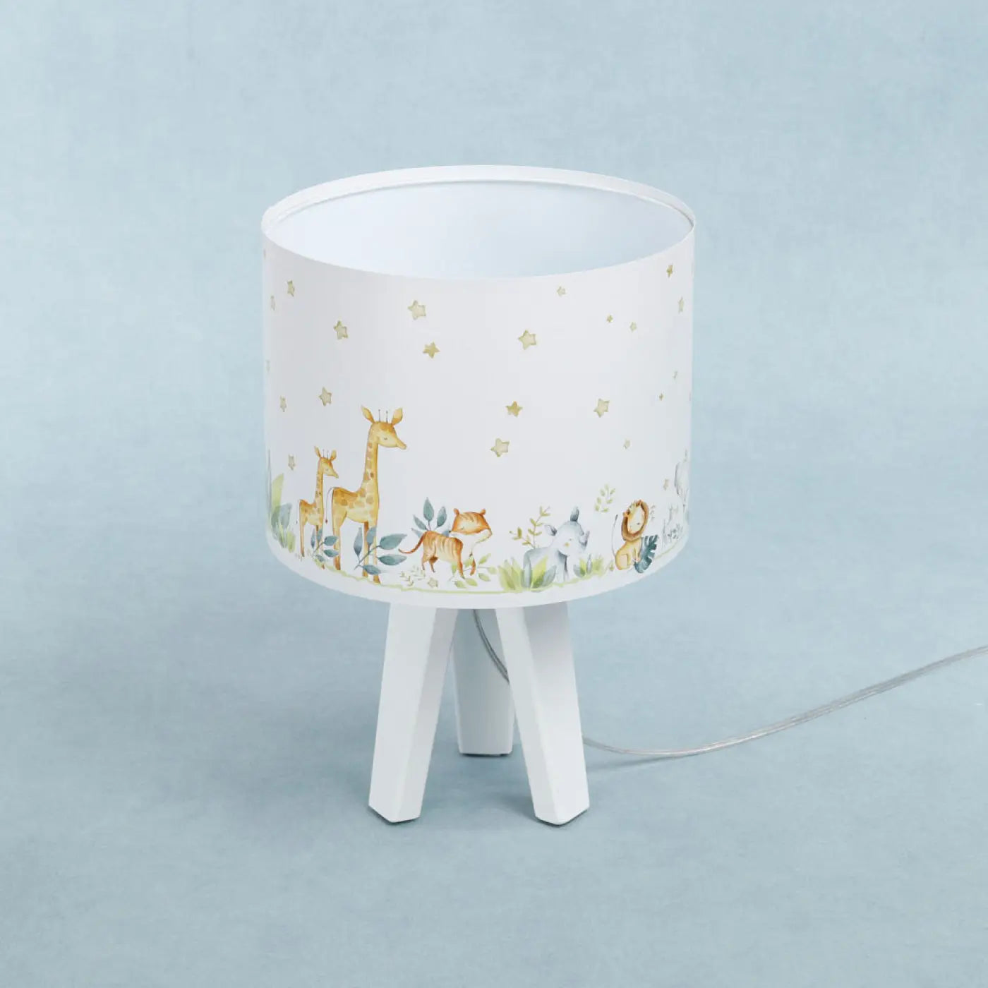Lampe de table en Bois - Sweet Dreams (Blanc / Jaune Clair)