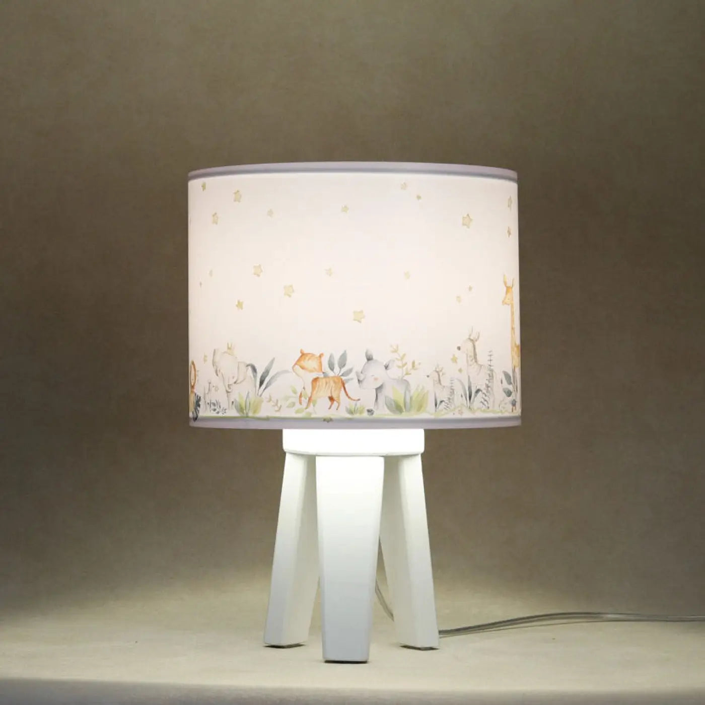 Lampe de table en Bois - Sweet Dreams (Blanc / Jaune Clair)