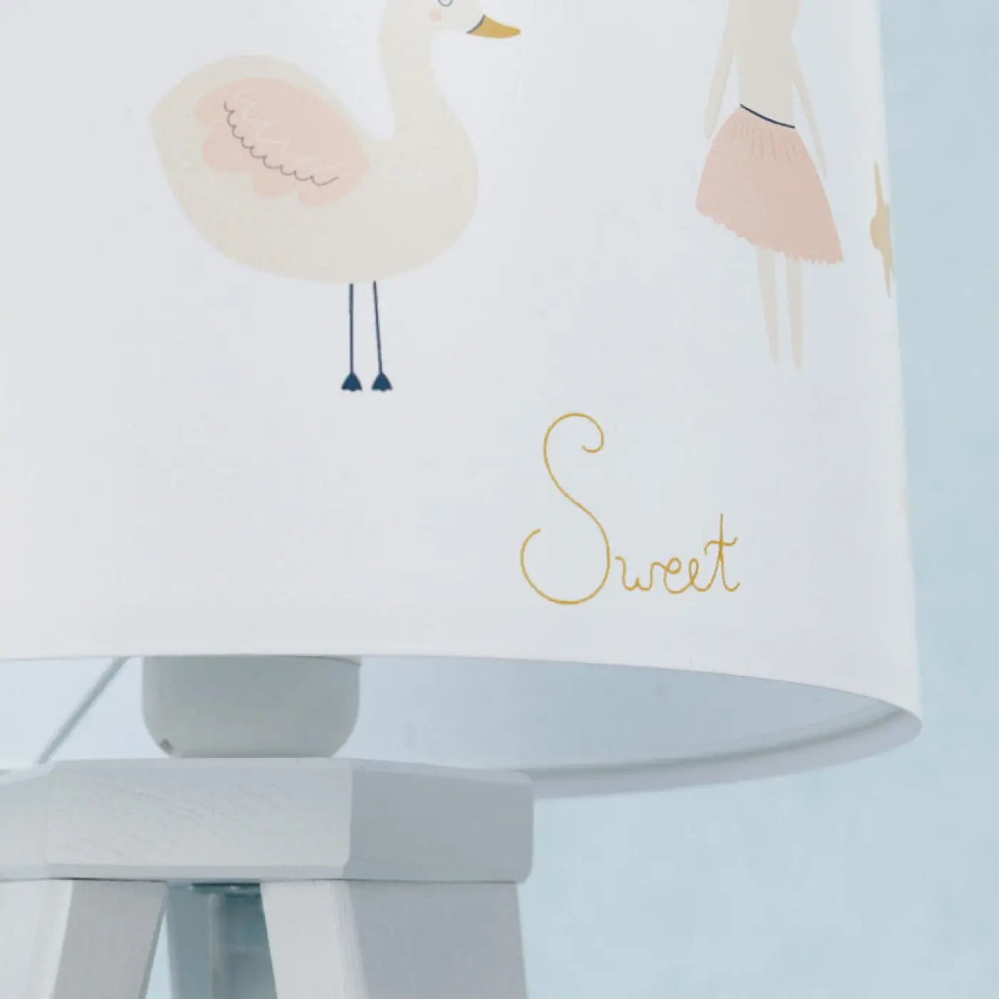 Lampe de table en Bois - Sweet Dreams (Blanc / Orange)