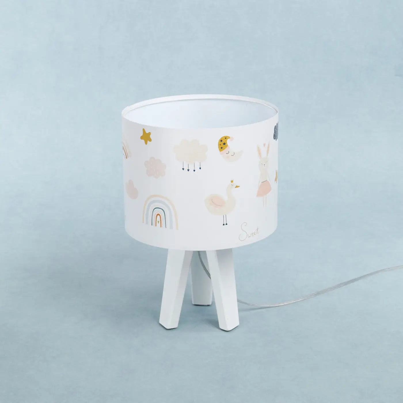 Lampe de table en Bois - Sweet Dreams (Blanc / Orange)