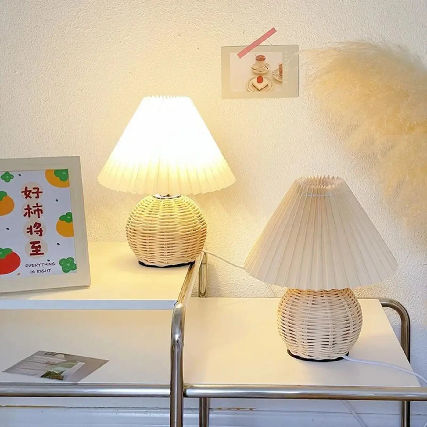 Lampe de table Design en Rotin - Plipa