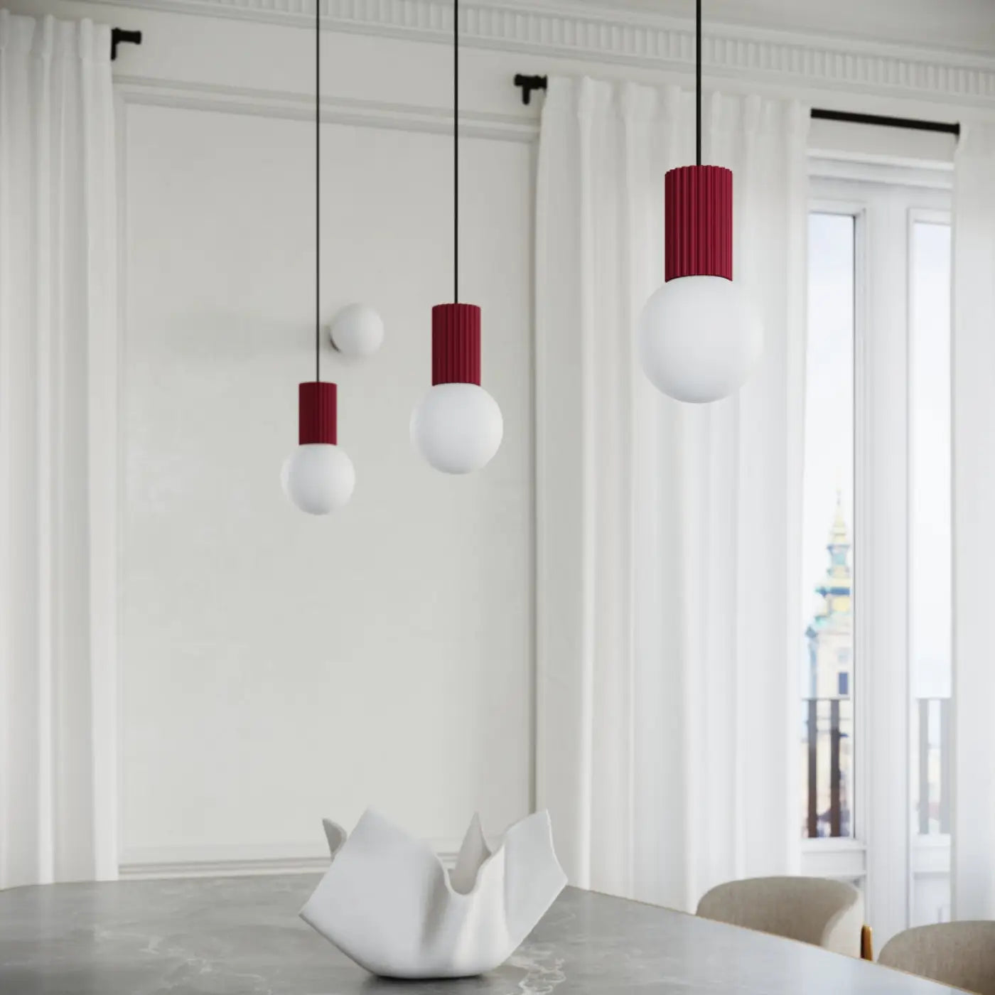 Lampe A Poser Design - Halo (Bordeaux)