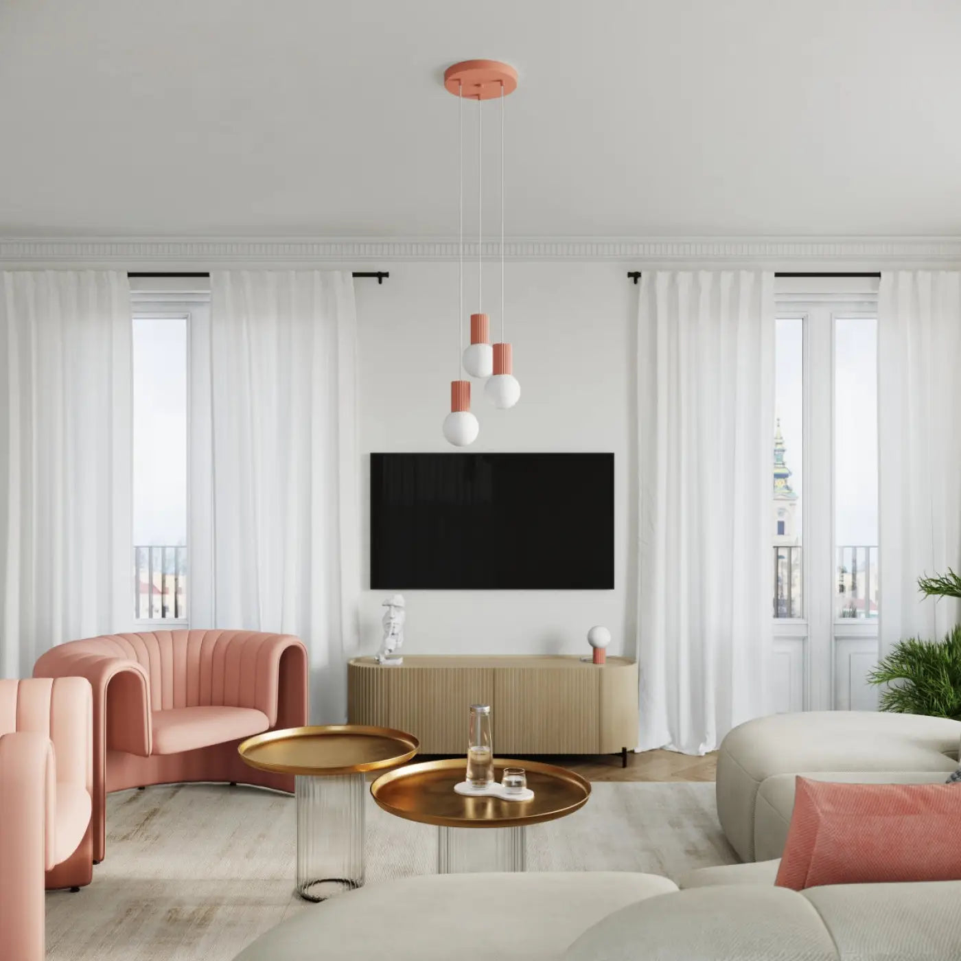 Lampe A Poser Design - Halo (Peach)