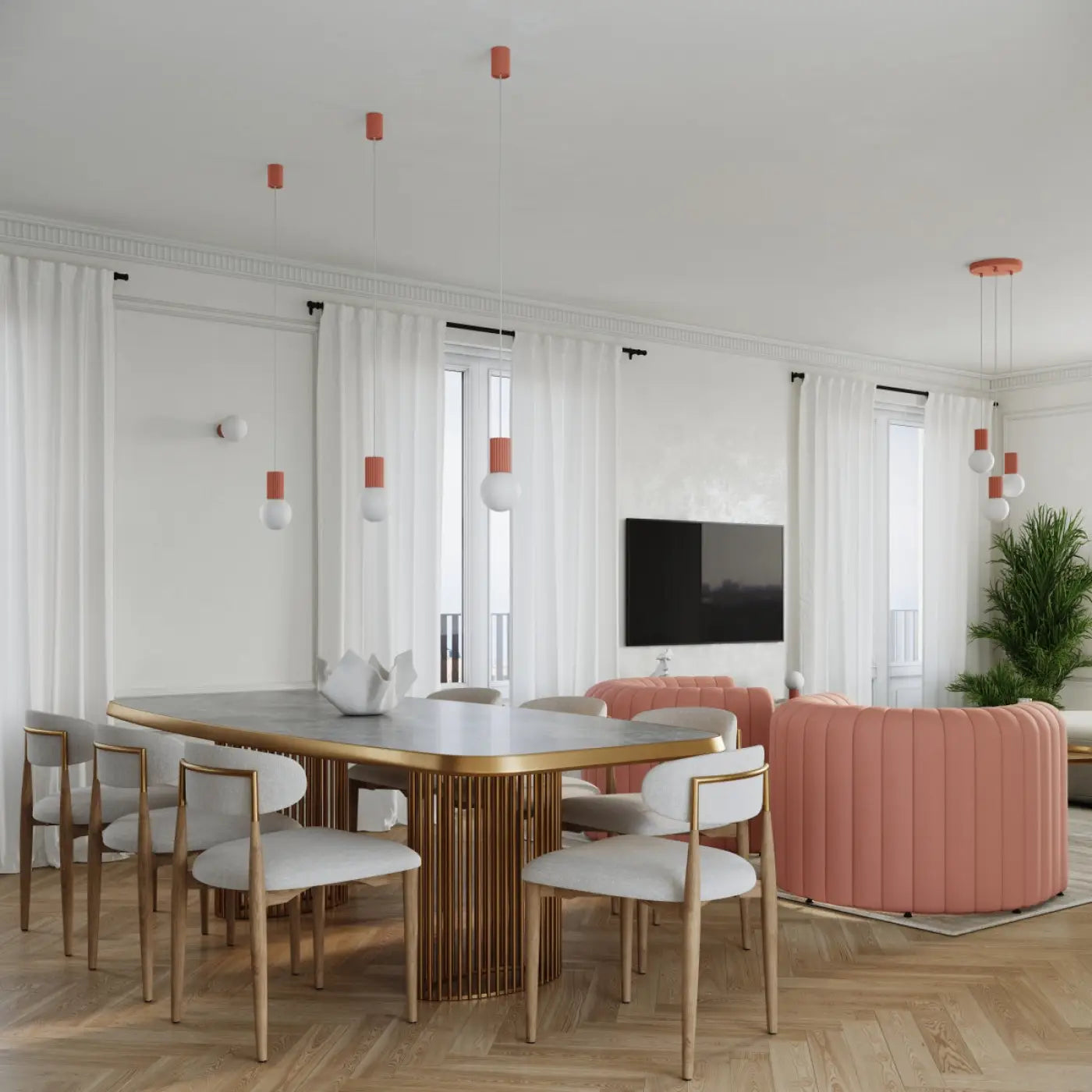 Lampe A Poser Design - Halo (Peach)