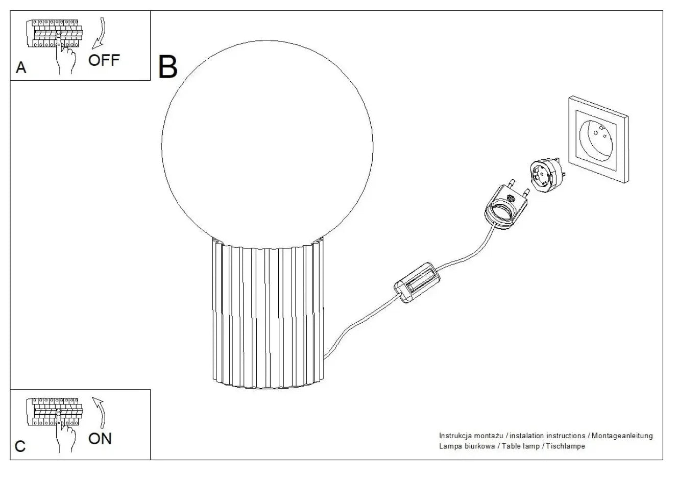 Lampe A Poser Design - Halo (Peach)