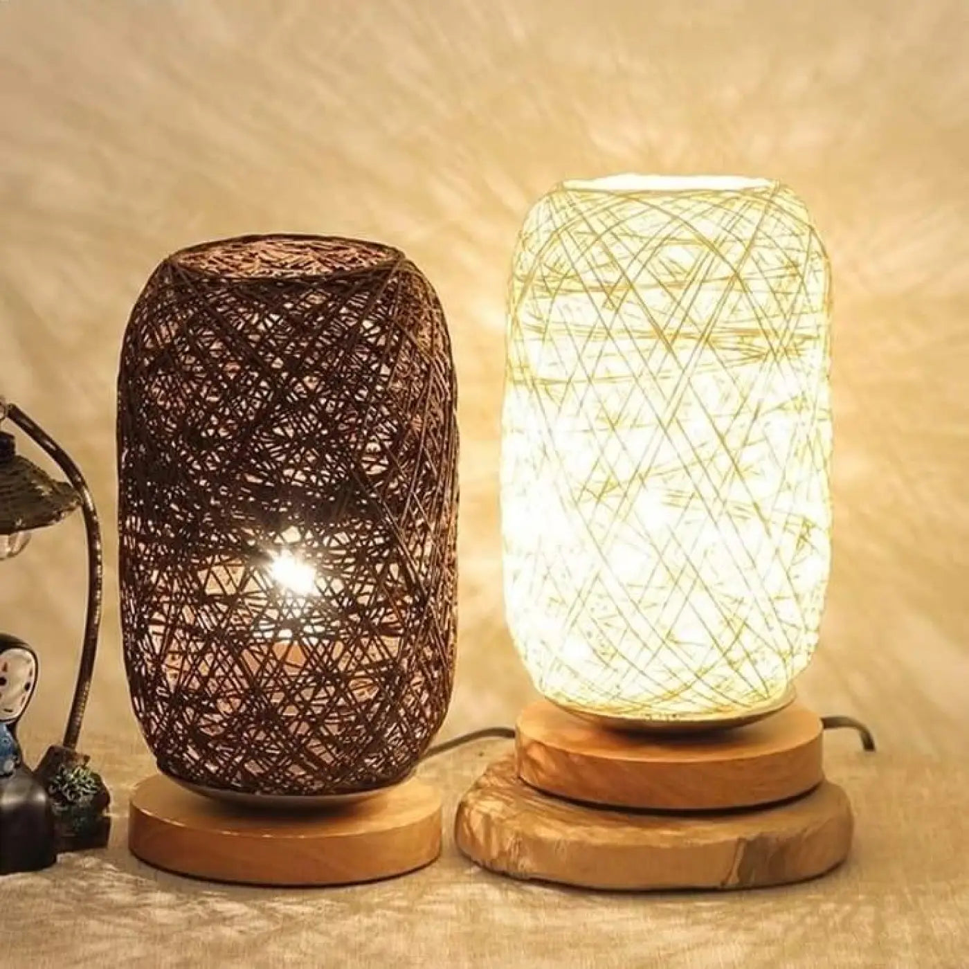 Lampe de Chevet en Rotin - Rotin