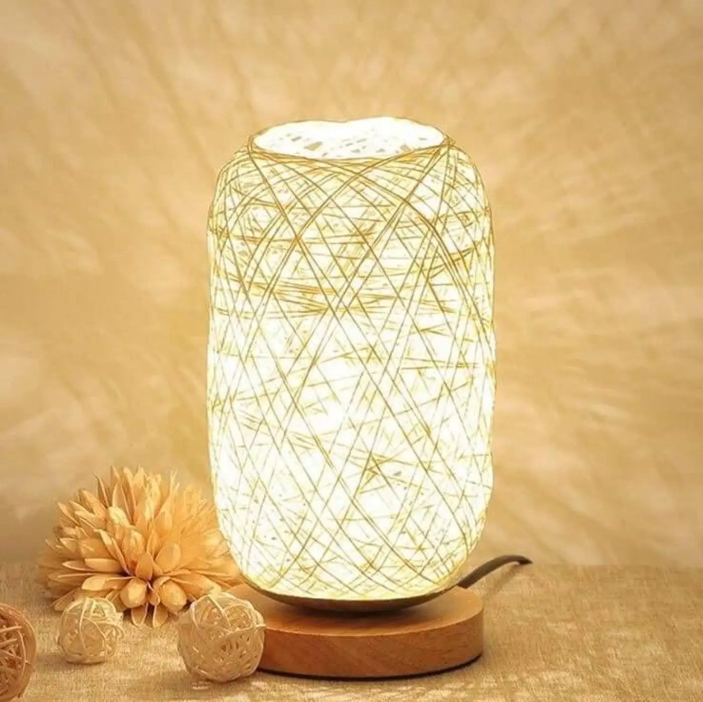 Lampe de Chevet en Rotin - Rotin