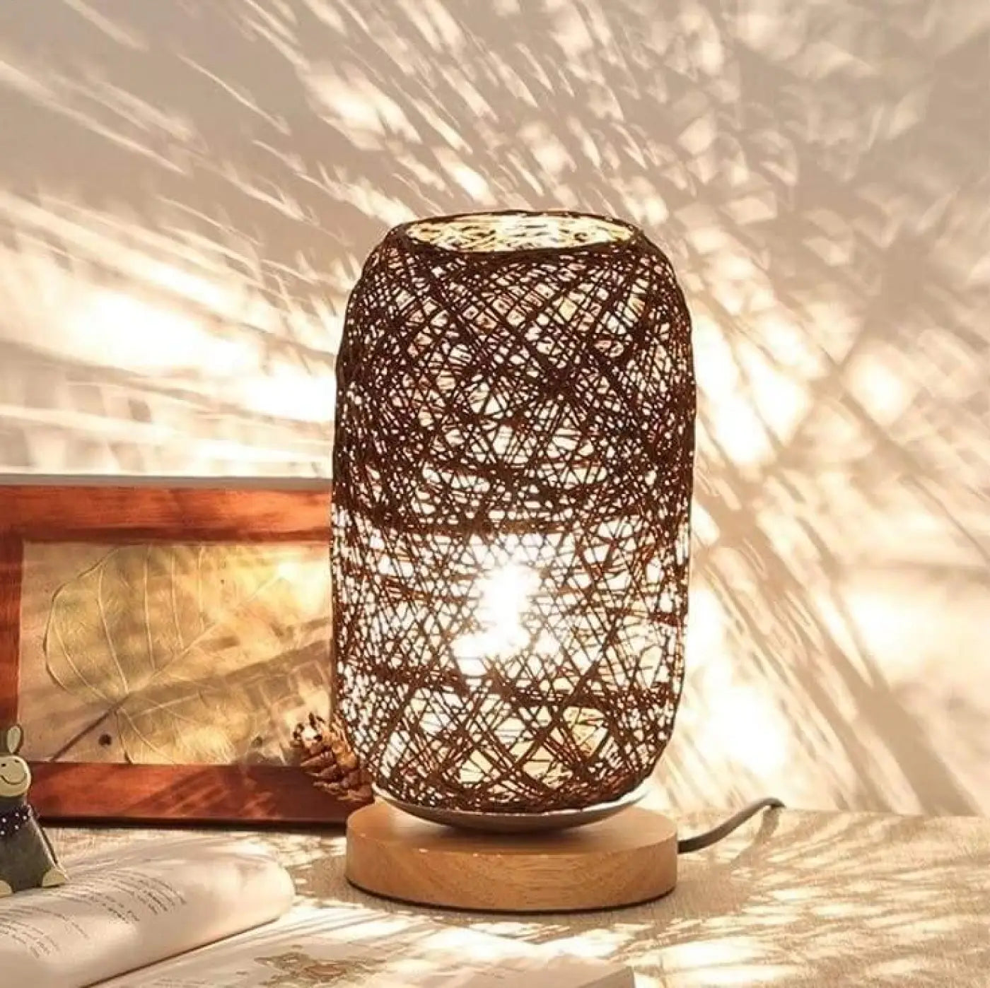 Lampe de Chevet en Rotin - Rotin