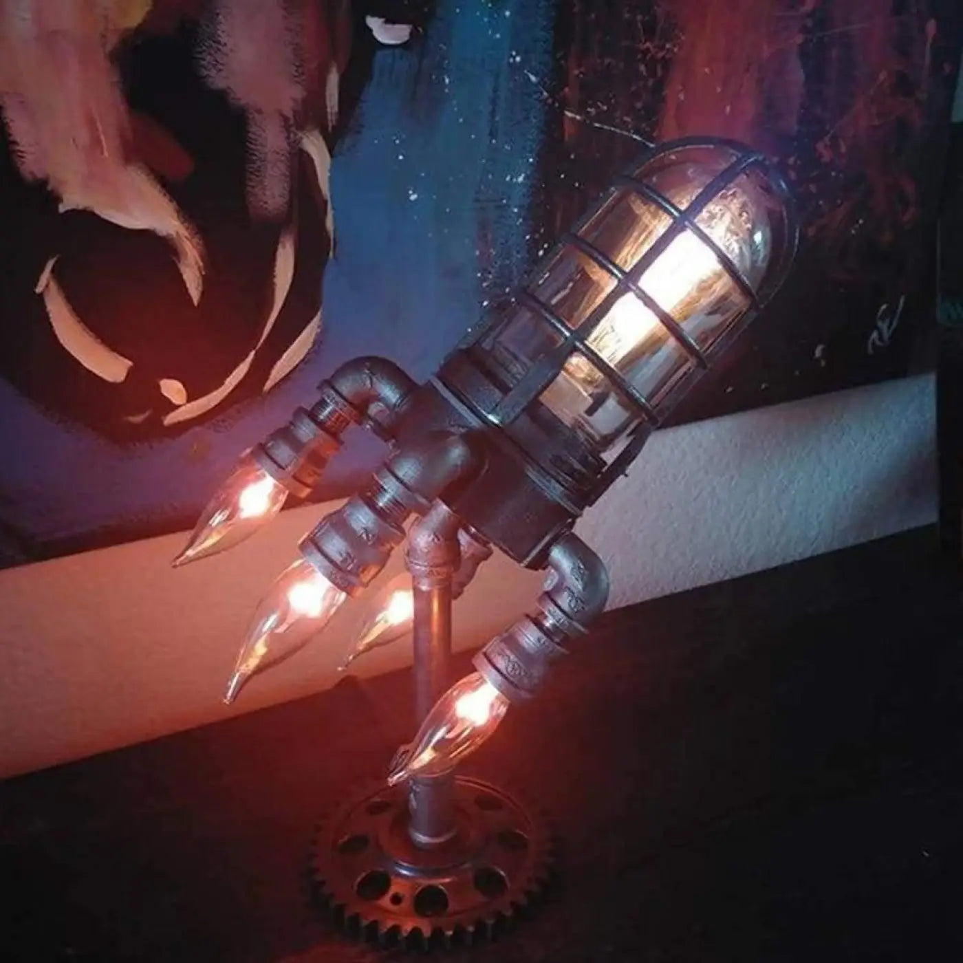 Lampe de Chevet - Steampunk