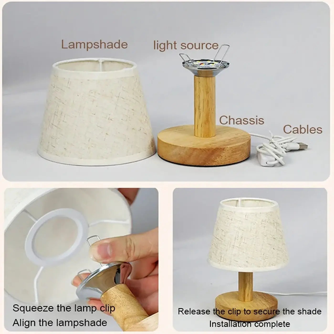 Lampe de table en Bois - Femih