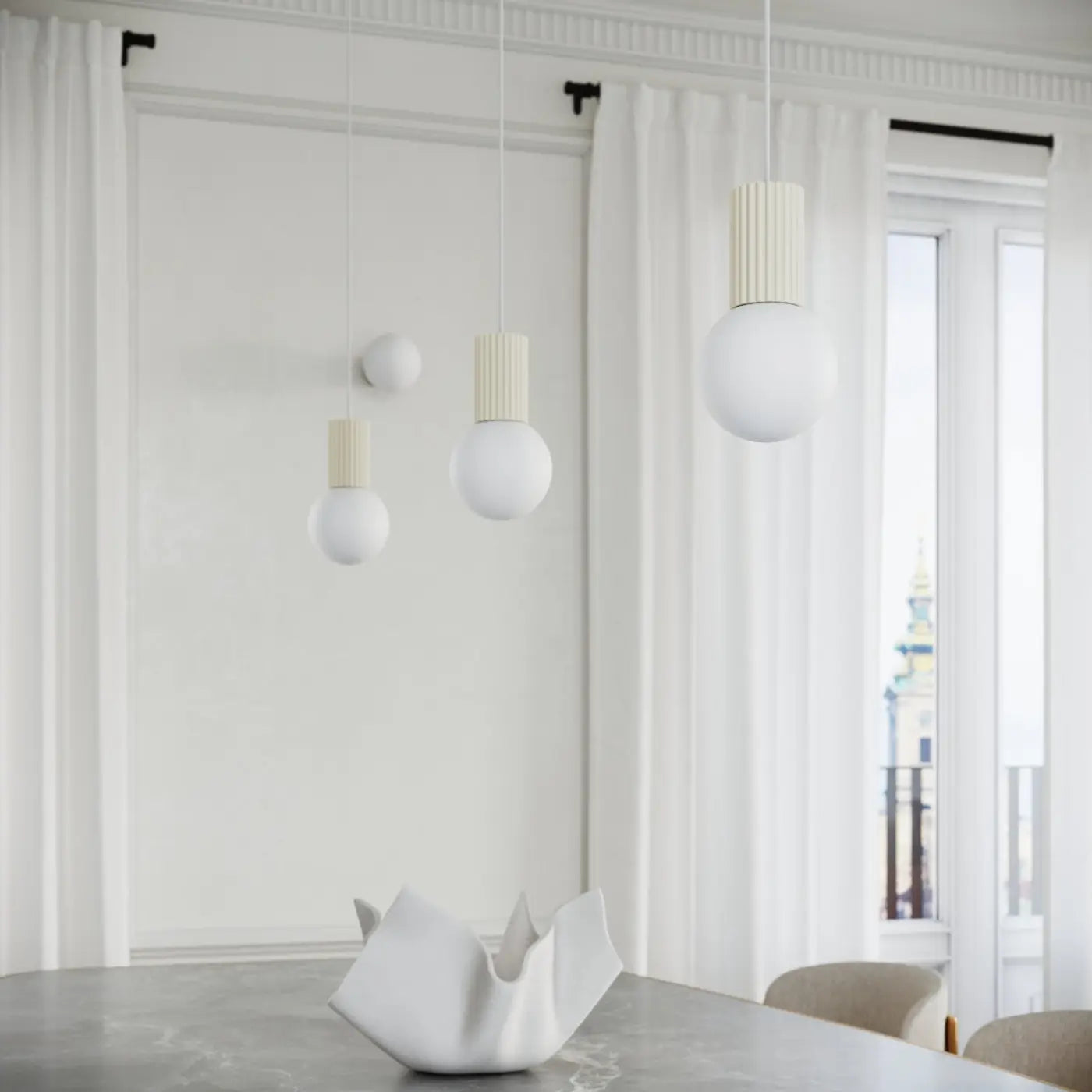 Lampe A Poser Design - Halo (Beige)